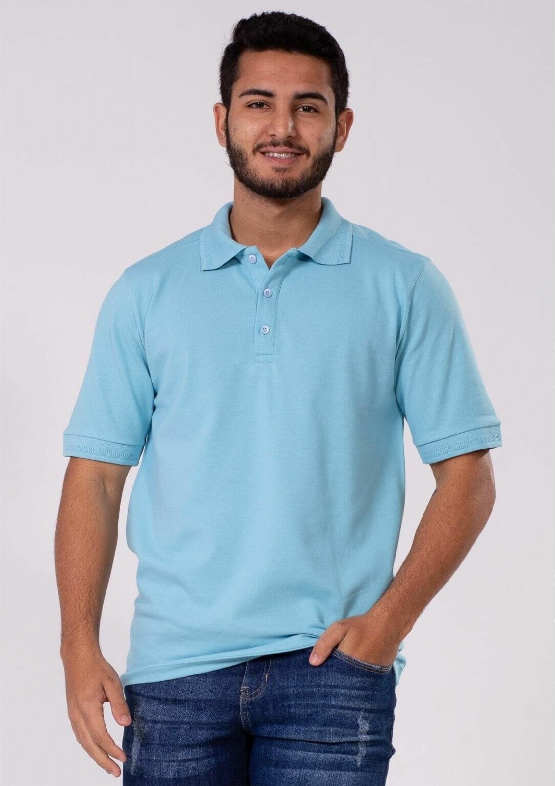 Camisa Polo Piquet Básica | Pau a Pique Azul