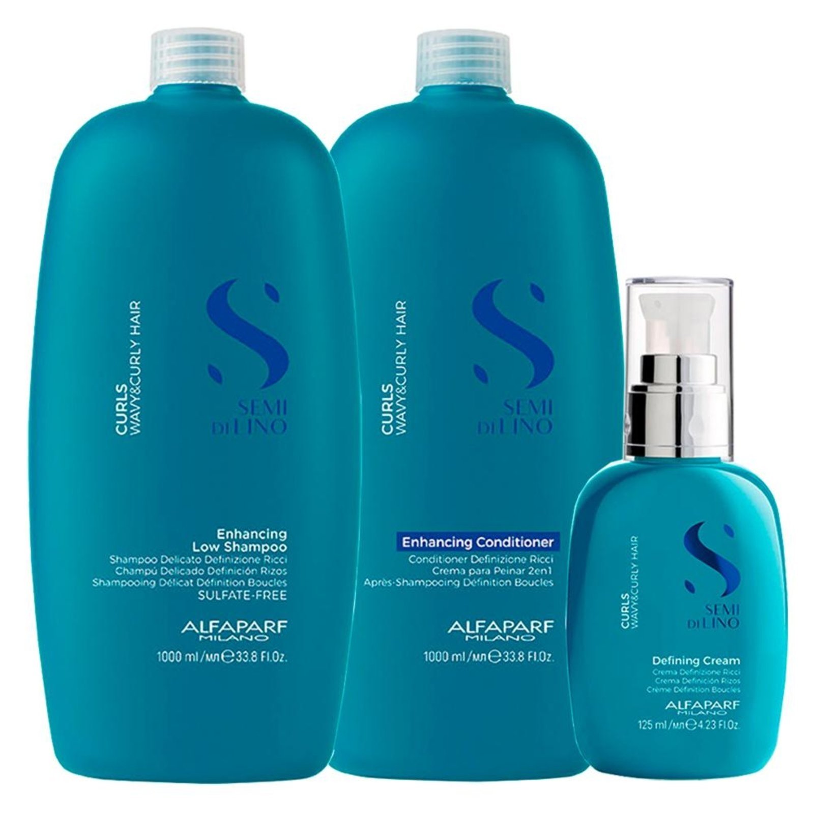 Alfaparf Semi Di Lino Curls Shampoo, Cond e Creme