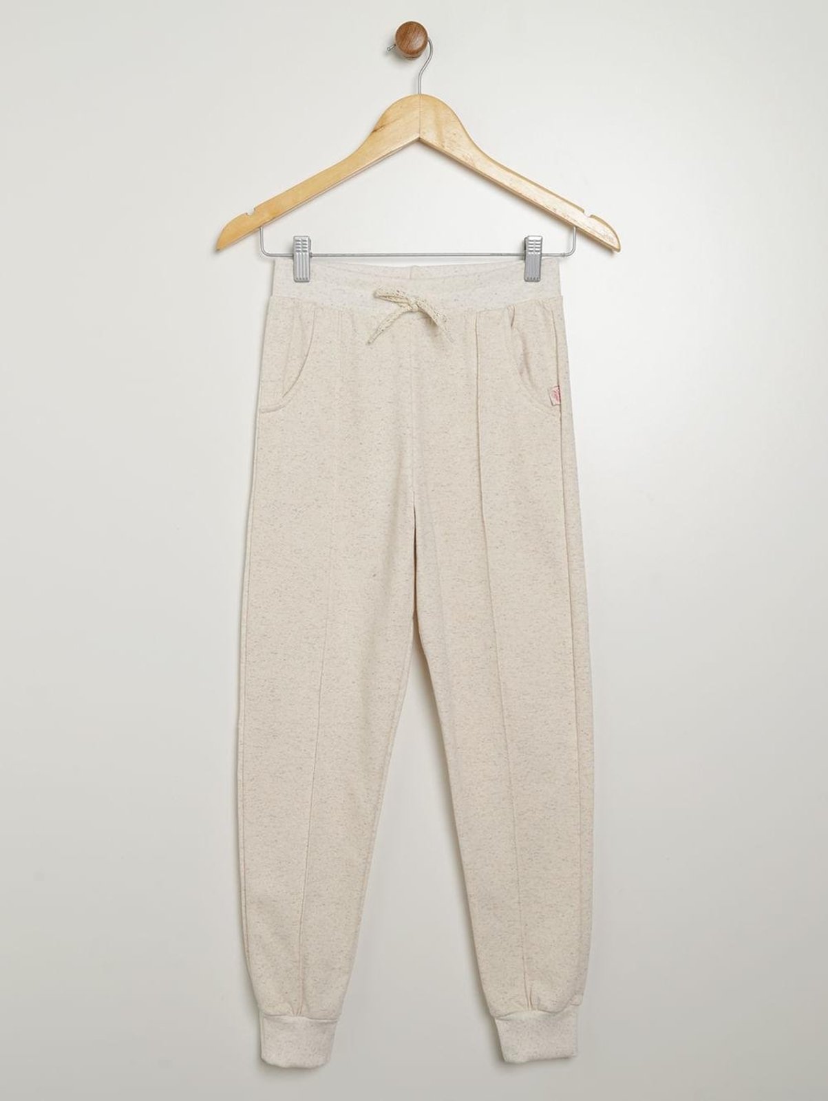Infantil - Calça Jogger Com Friso Juvenil Para Menina - NATURAL