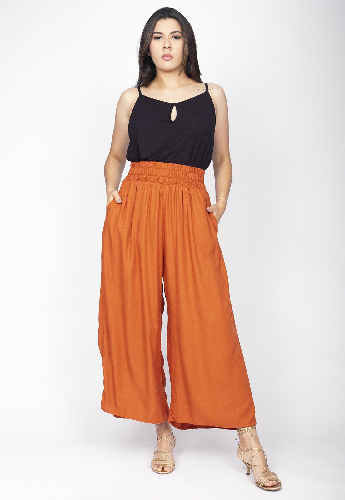 Calça Pantacourt Amazonia Vital Elastic Embaú Laranja