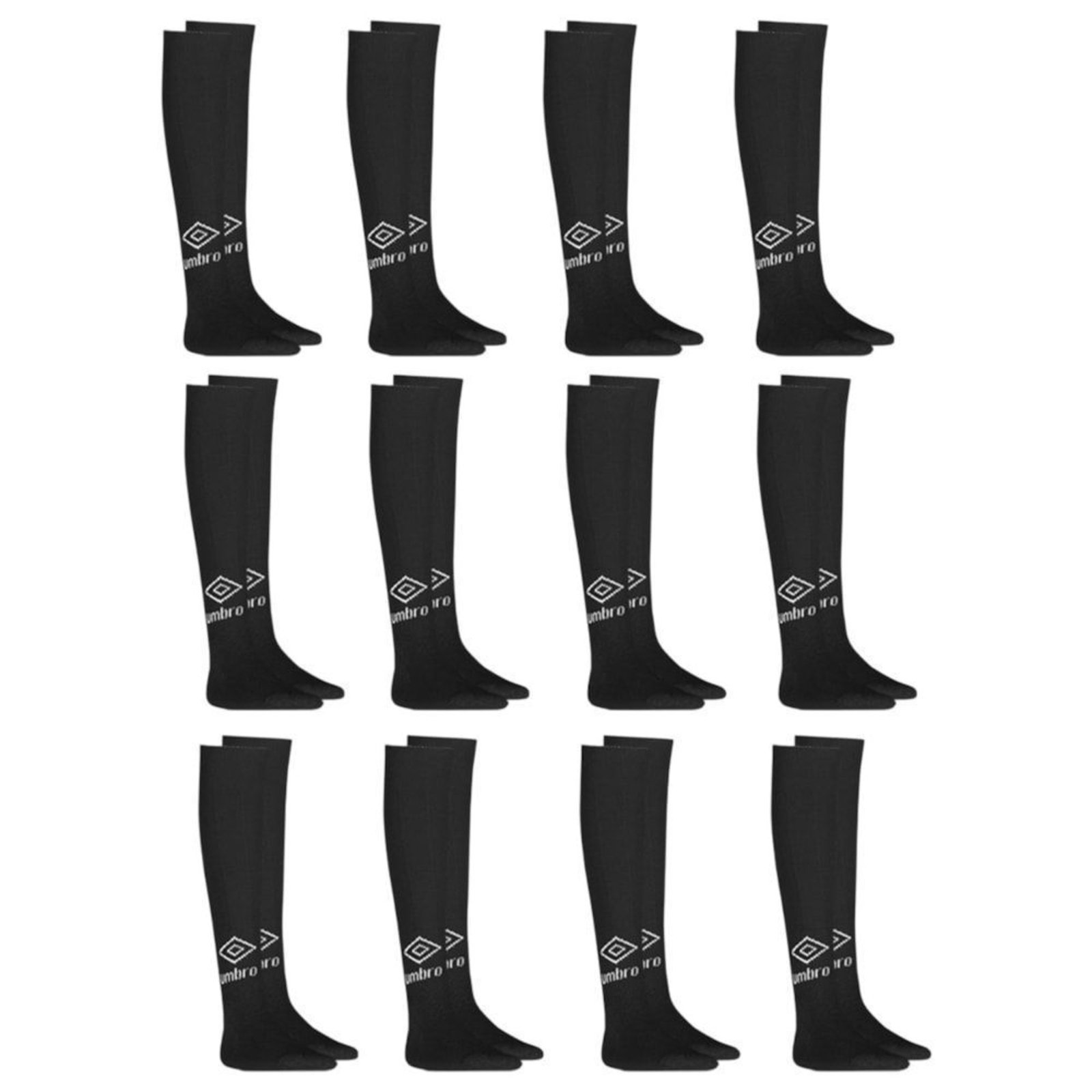 Kit 12 Pares de Meiões Umbro Classic Juvenil - Preto - umbro