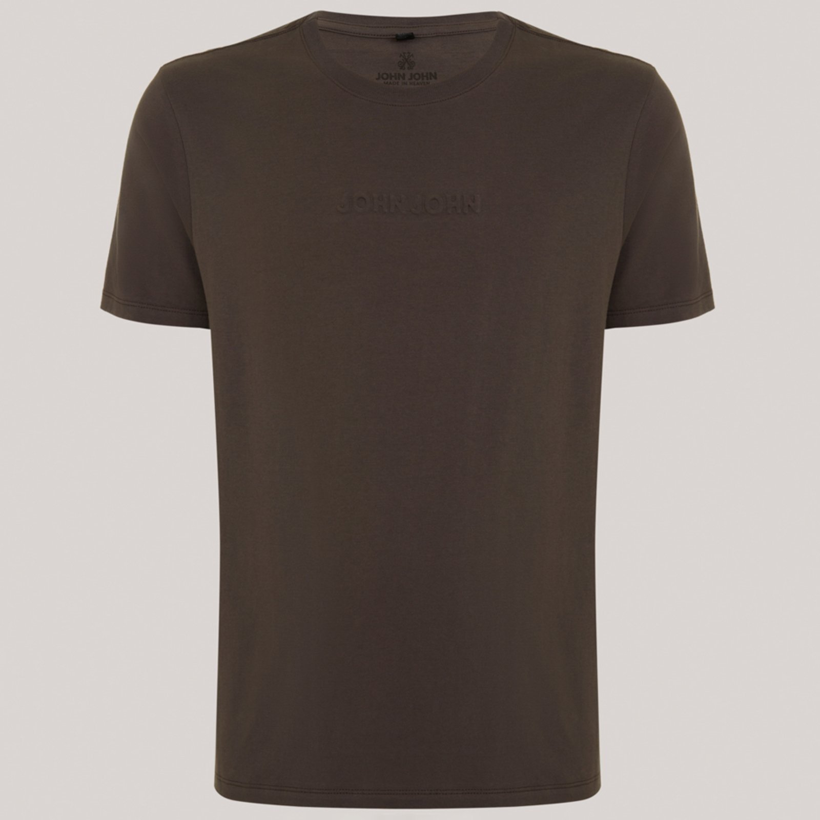 Camiseta John John Regular Embossed In25 Marrom Masculino