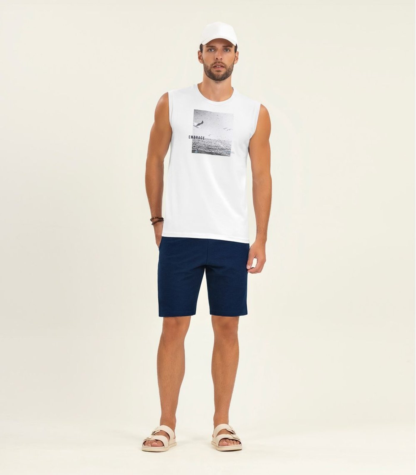 Bermuda Masculino de Moletinho Gorgurinho Diametro Azul