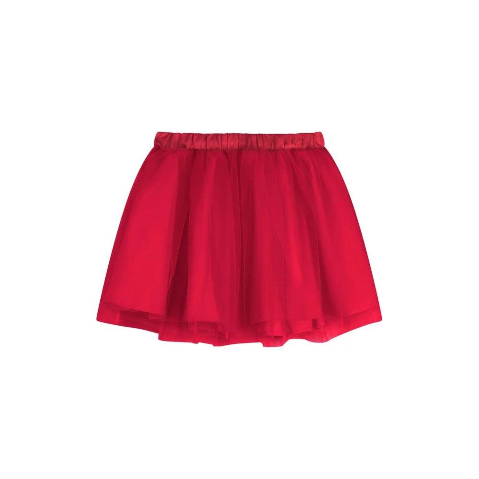 Infantil - Saia Menina Vermelho Tule Kukiê 10 Vermelho