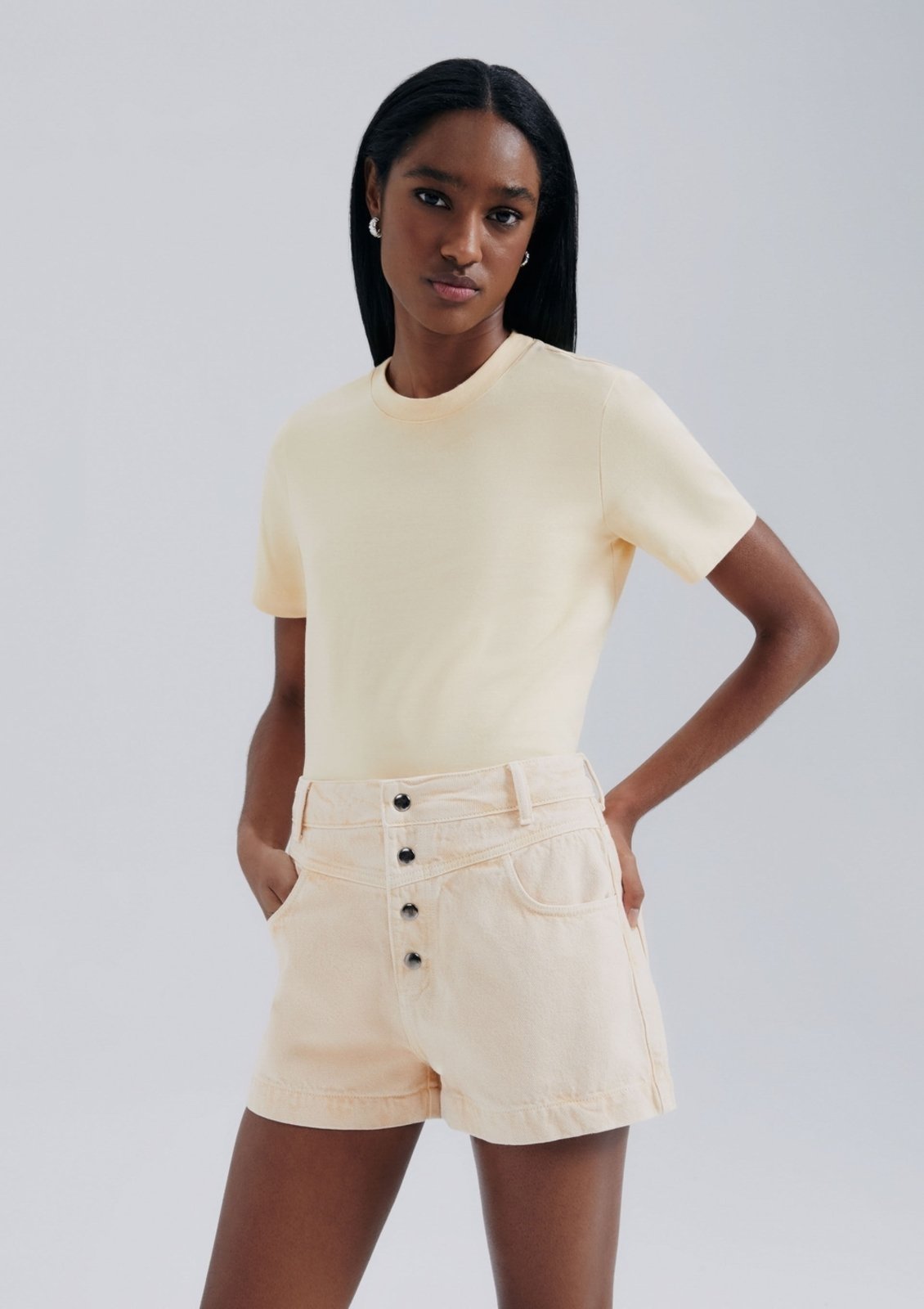 Shorts De Sarja Feminino Estonado Hering