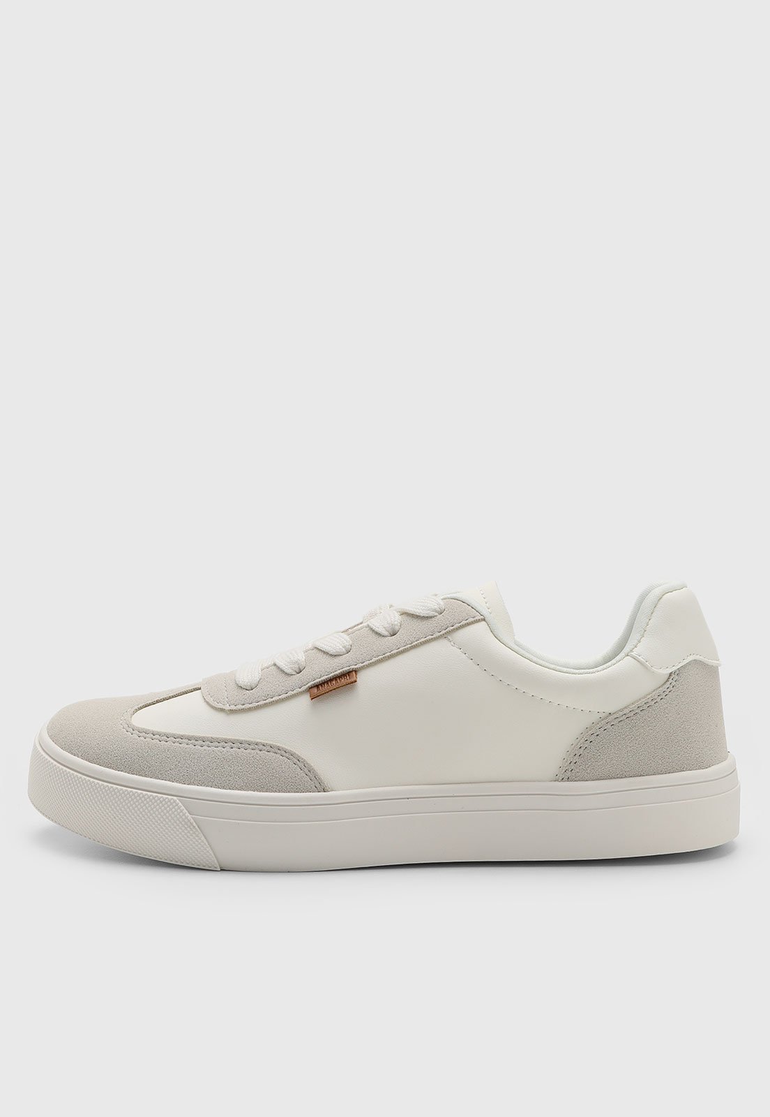 Tênis Feminino Anacapri Detalhe Camurça Branco