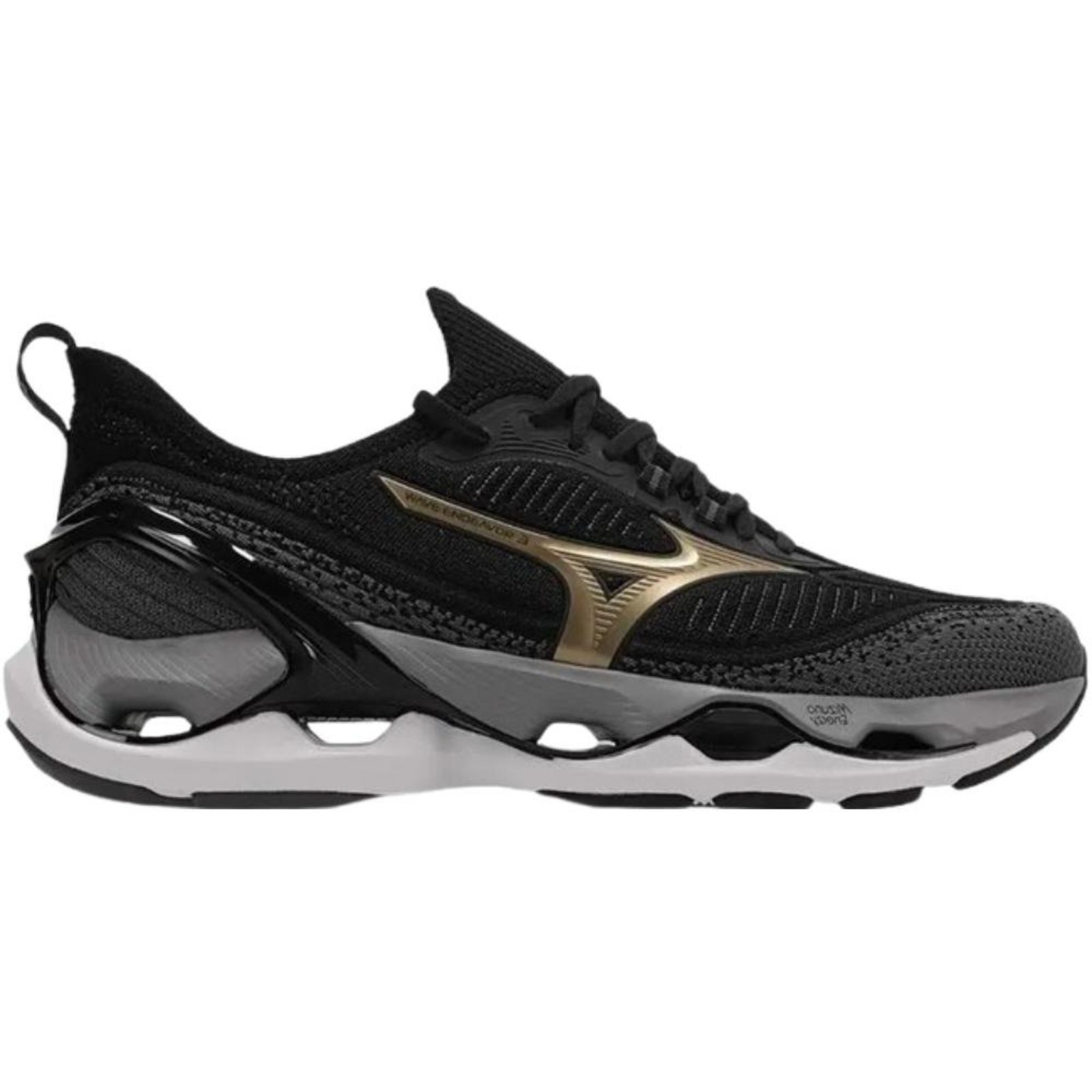 Tenis Mizuno Wave Endeavor 3 Preto Dourado