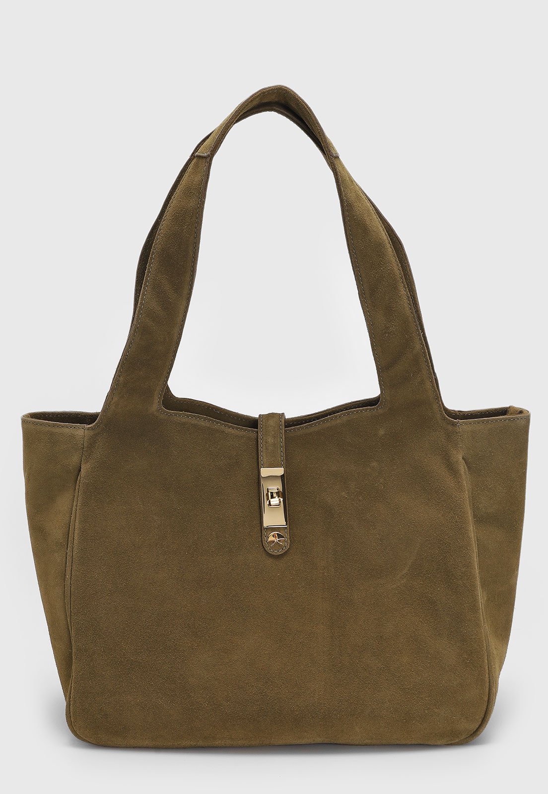 Vista 2 Bolsa Luiza Barcelos Tiracolo Suede verde verde