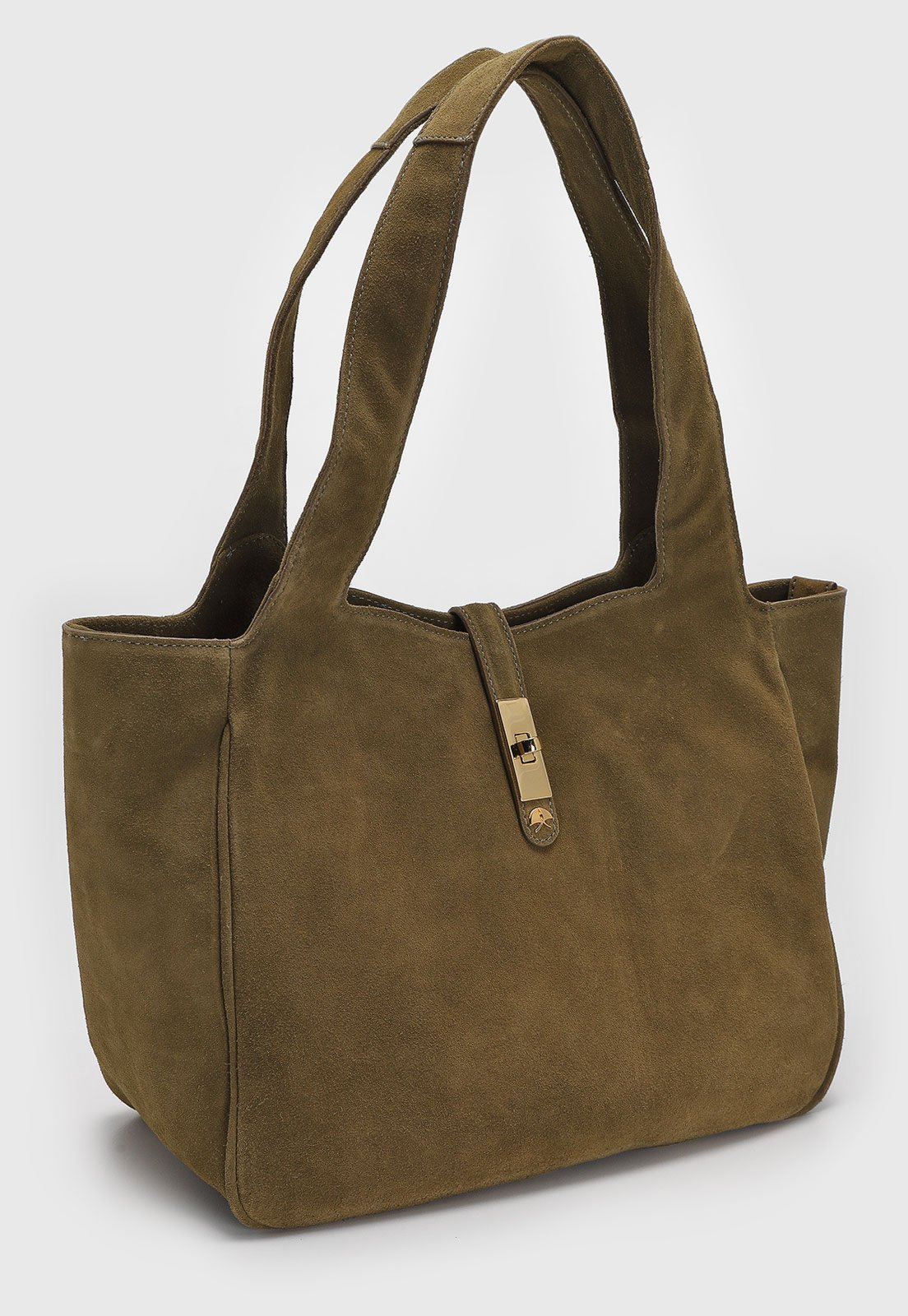 Vista 3 Bolsa Luiza Barcelos Tiracolo Suede verde verde