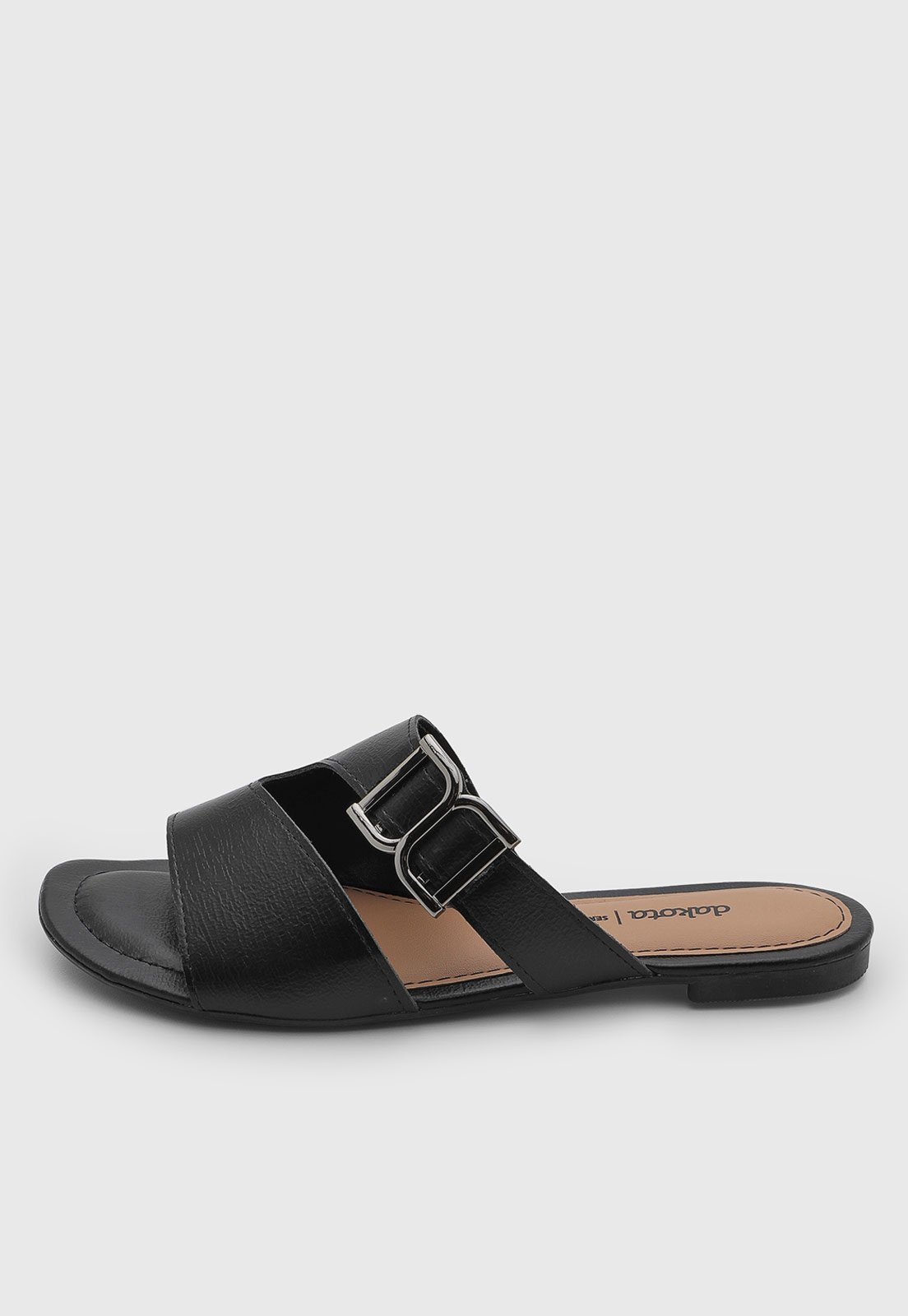 Rasteira Feminina Dakota Fivela Preta