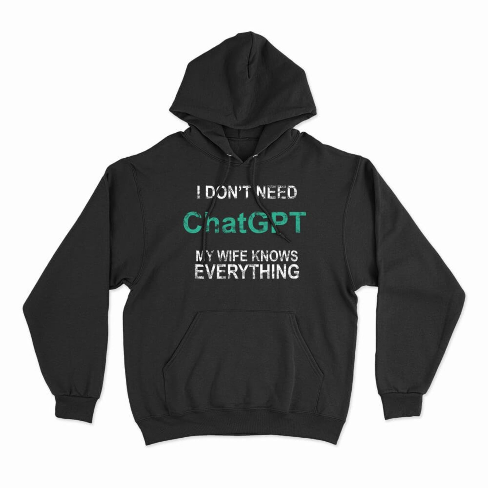 Moletom Com Capuz I Don't Need ChatGPT - Preto - Casual - Studio Geek