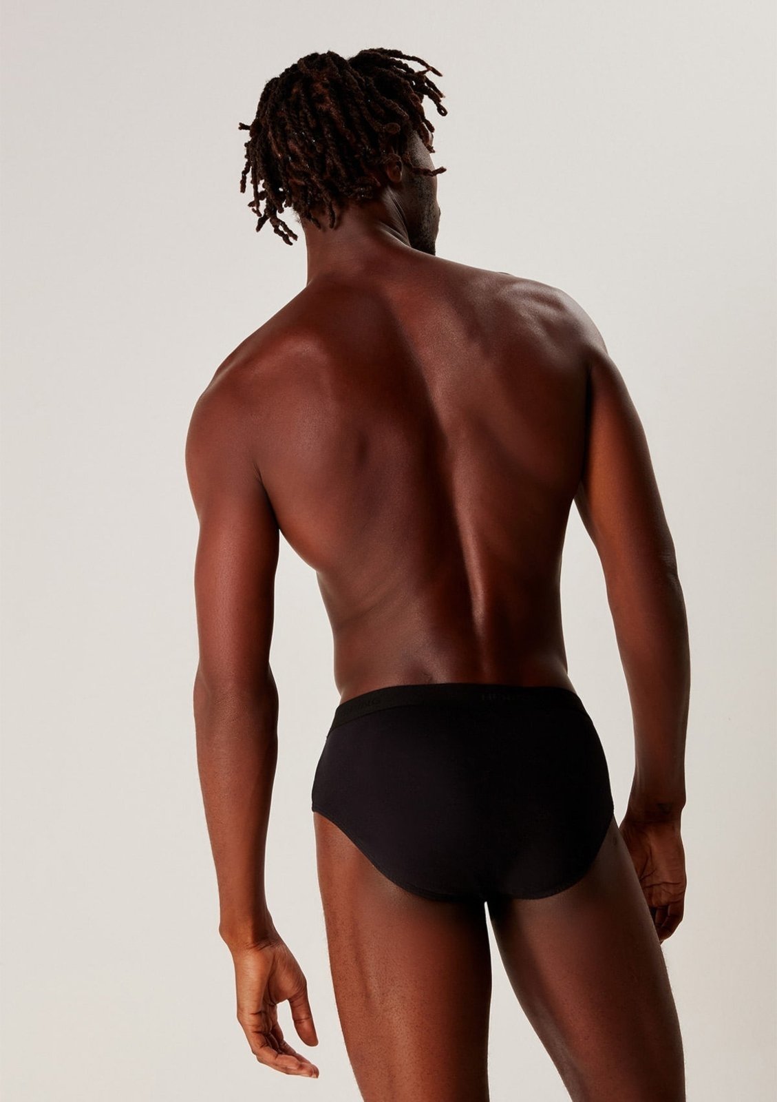 Vista 3 Cueca Hering Slip Em Algodão Com Elástico Personalizado cinza Hering cinza