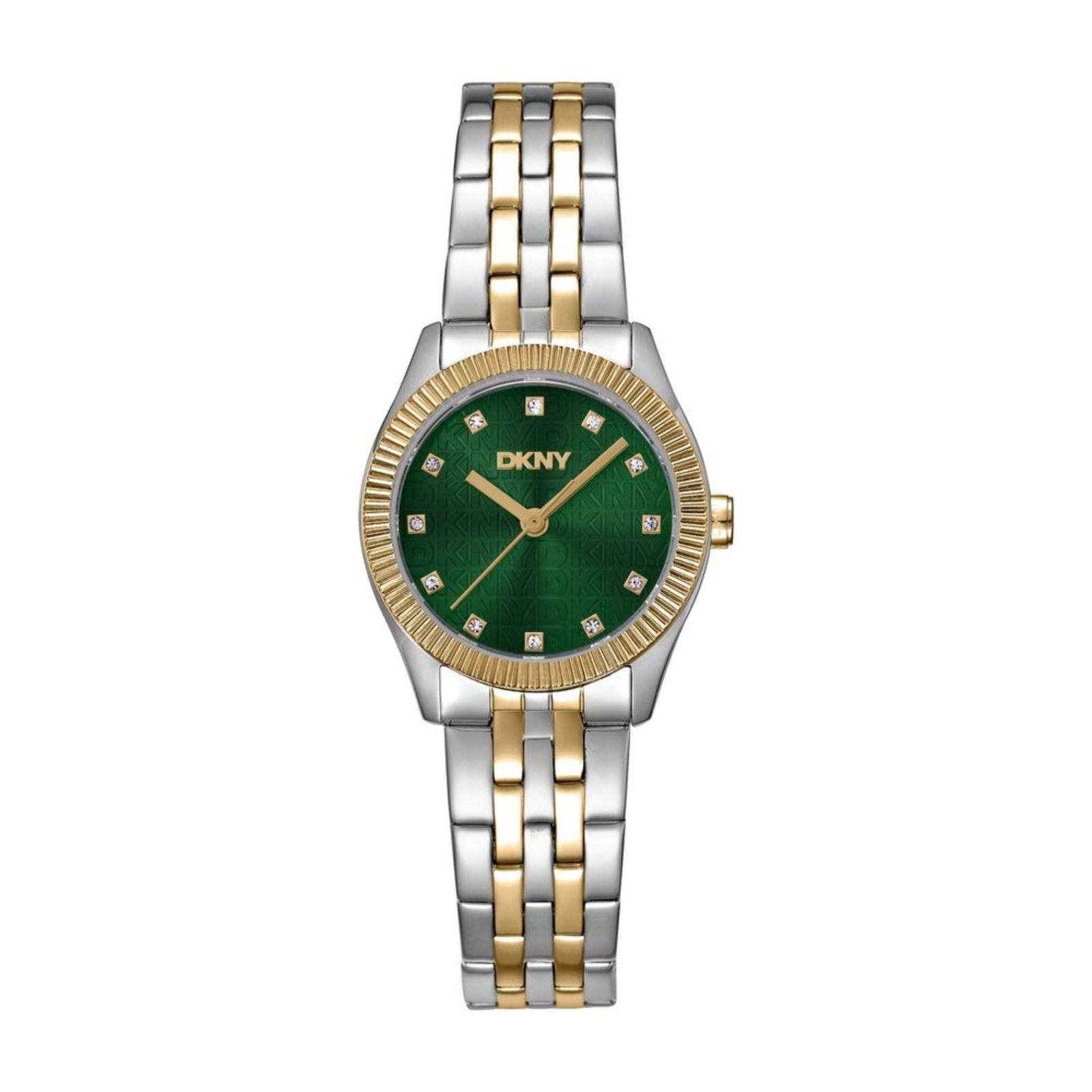 Relógio Feminino DKNY Crosswalk Bicolor Mostrador Verde Donna Karan Donna Karan