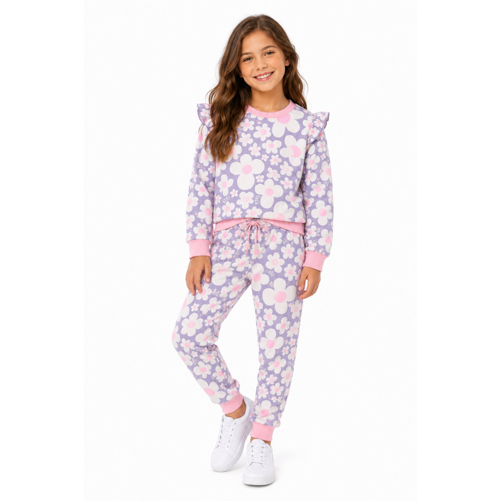 Infantil - Conjunto Menina Inverno Flores Iaia
