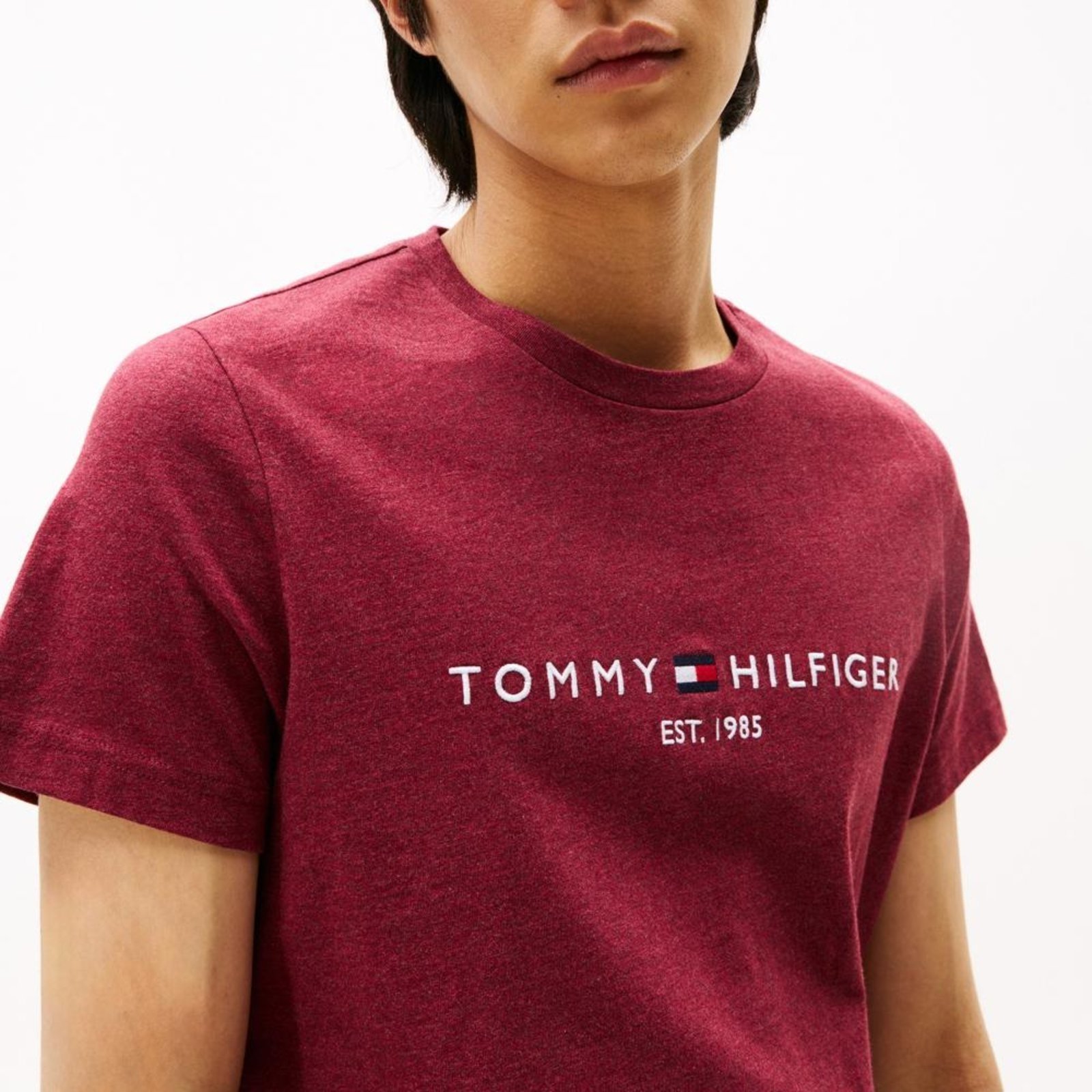 Vista 3 Camiseta Clássica Gola C - EEG Tommy Hilfiger vinho Tommy Hilfiger vinho