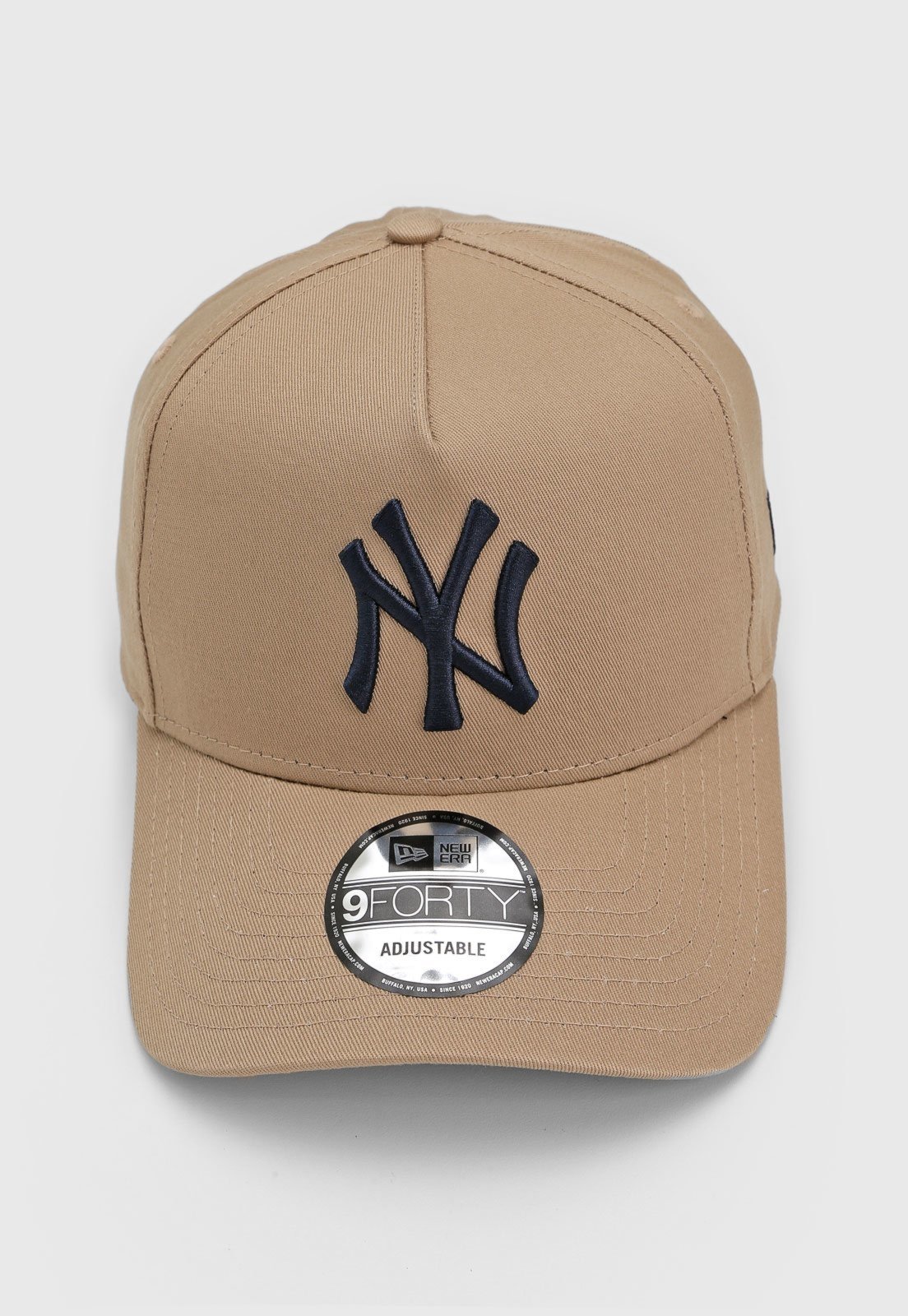 Boné Aberto New Era New York Yankess Aba Curva Bege