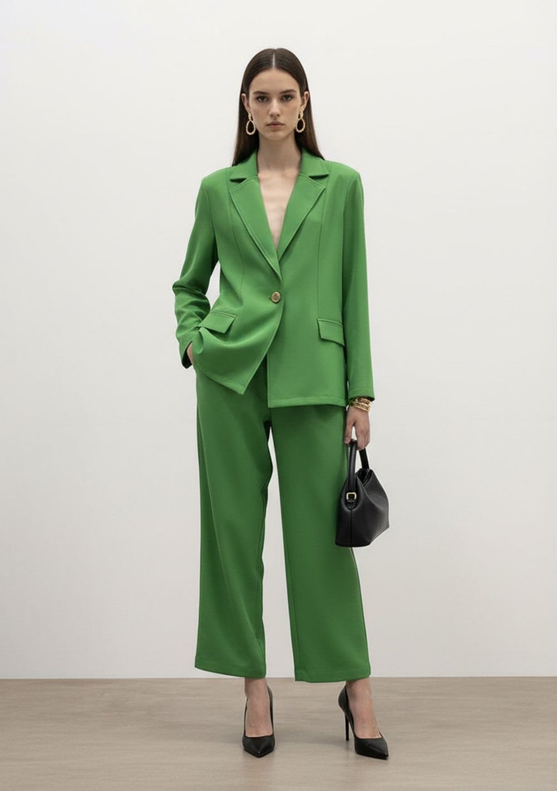 Calça Iódice Cenoura Alta Verde