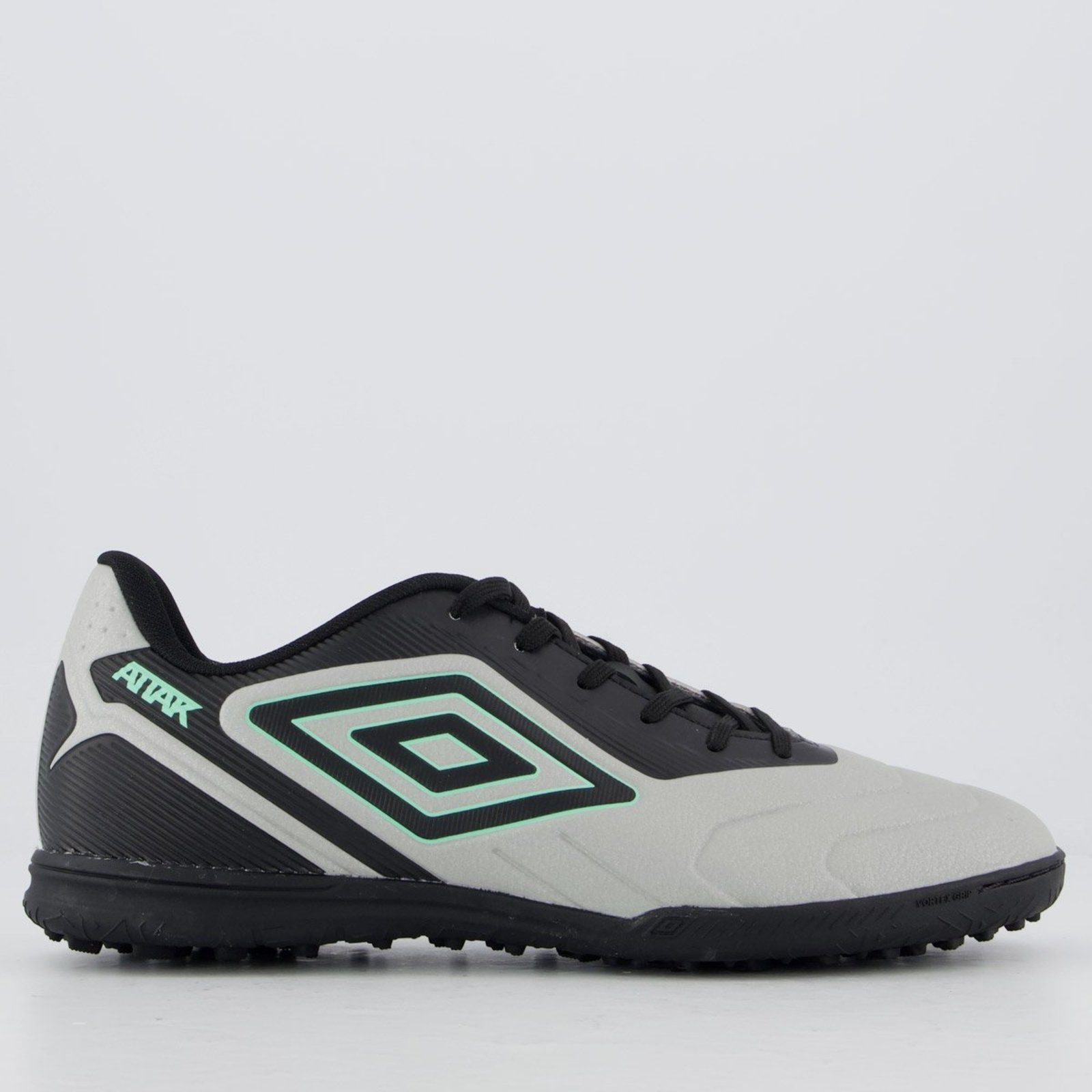 Chuteira Umbro Attak III Society Cinza e Preta