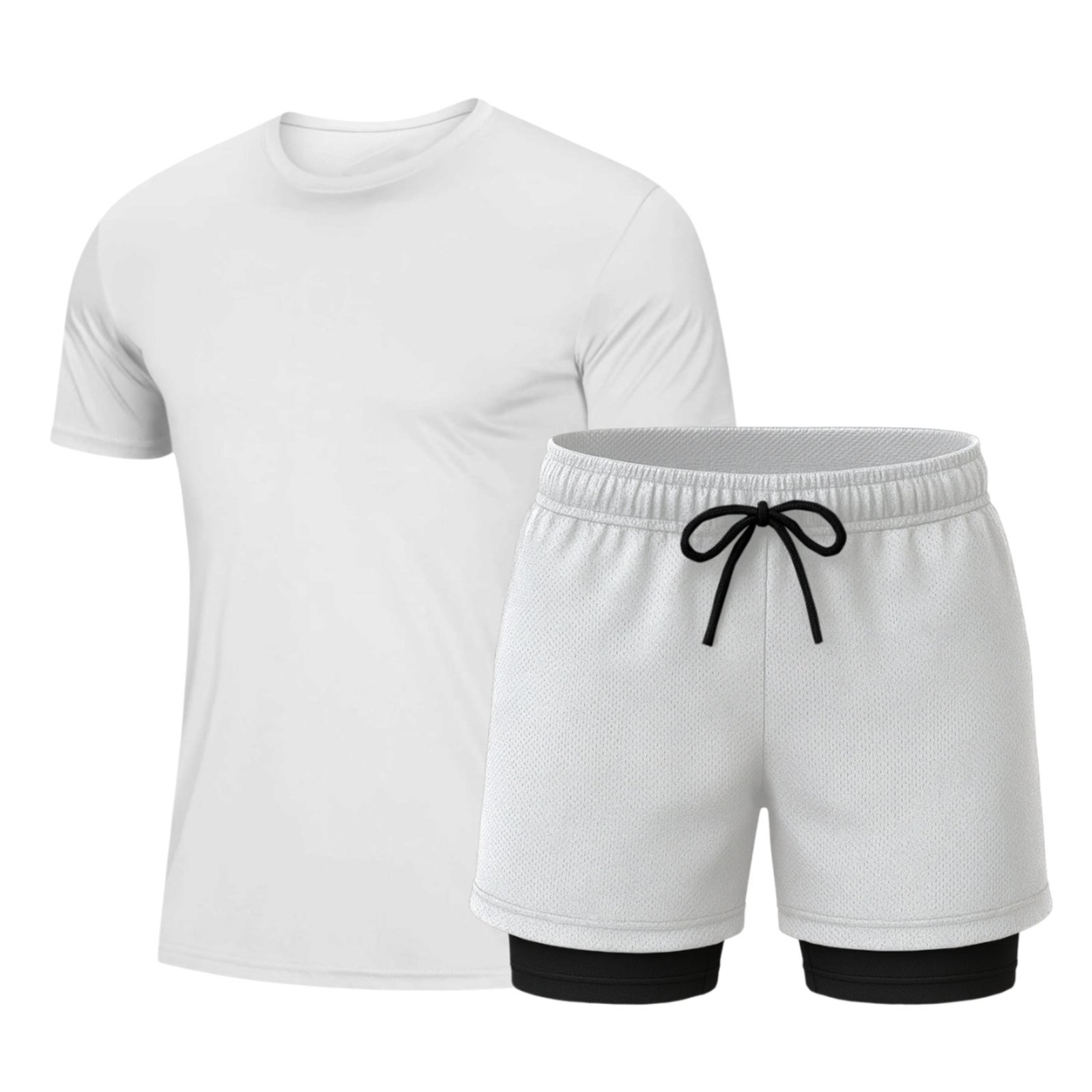 Conjunto Masculino Camiseta Dryfit e Short Térmico Liso