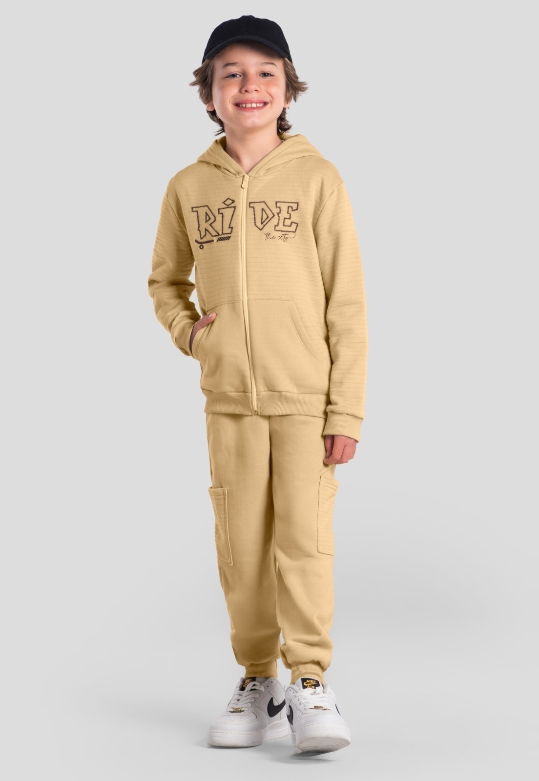 Infantil - Conjunto menino com aplique bordado Brandili