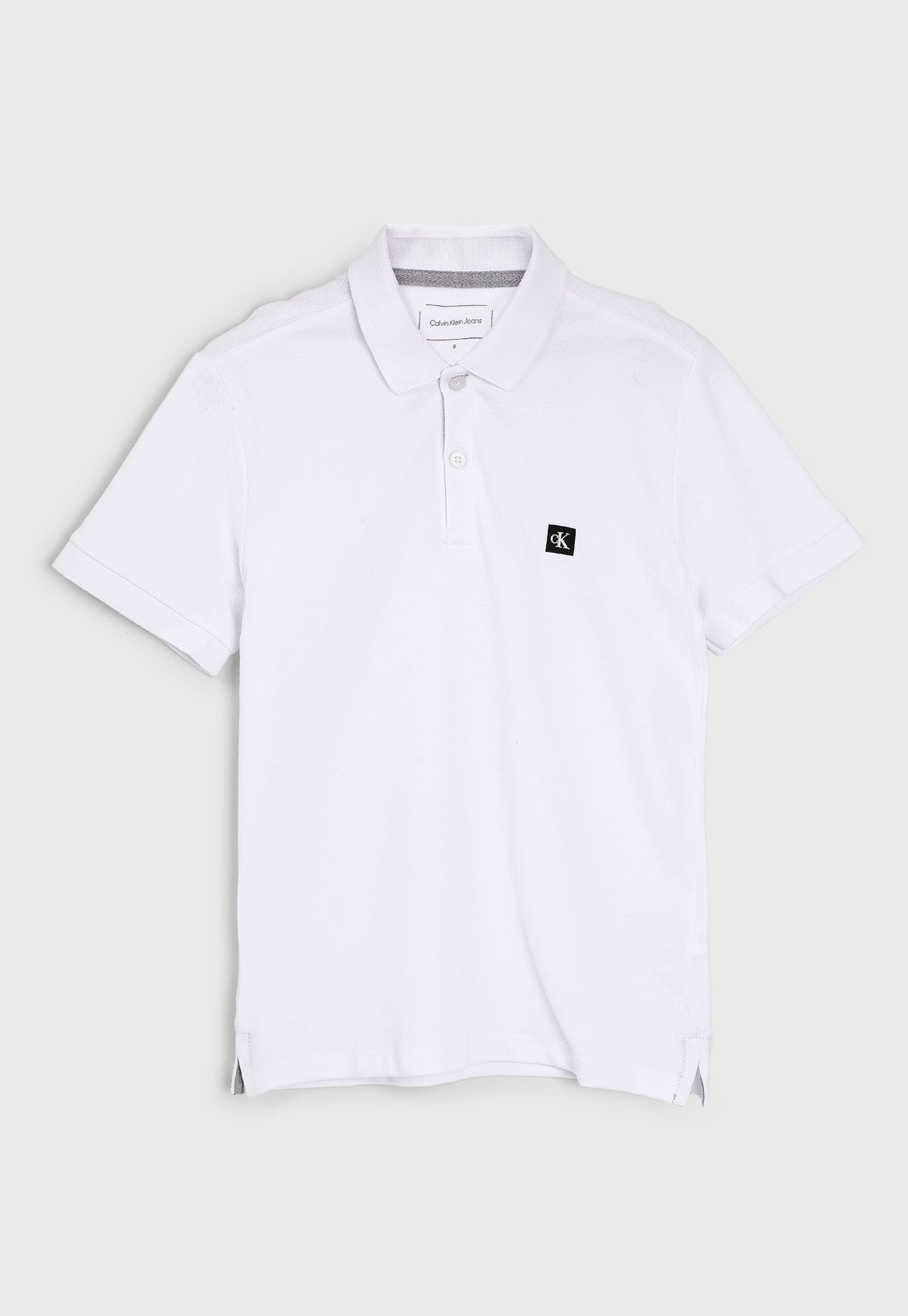 Infantil – Polo Calvin Klein Logo Bordado Branca