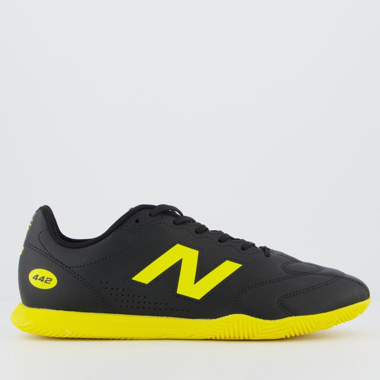 Chuteira New Balance 442 Futsal Preta e Amarela