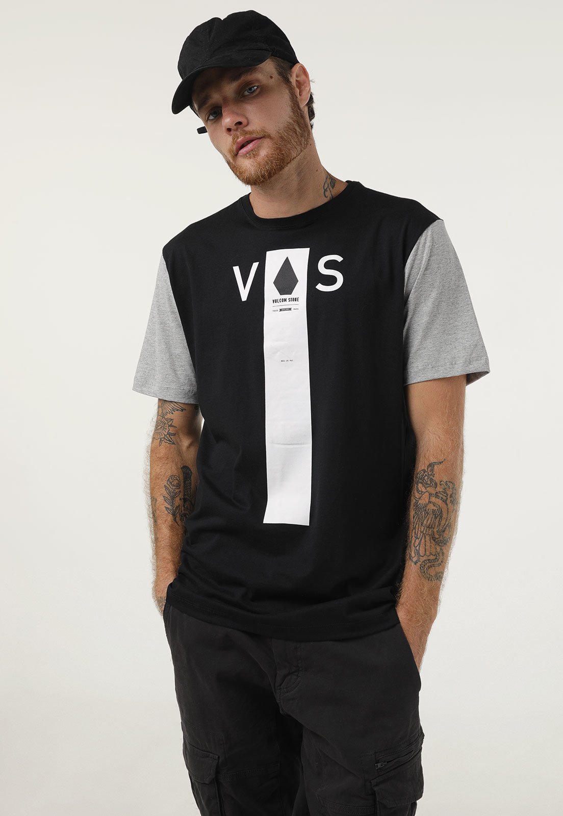 Camiseta Volcom Shaver Preta