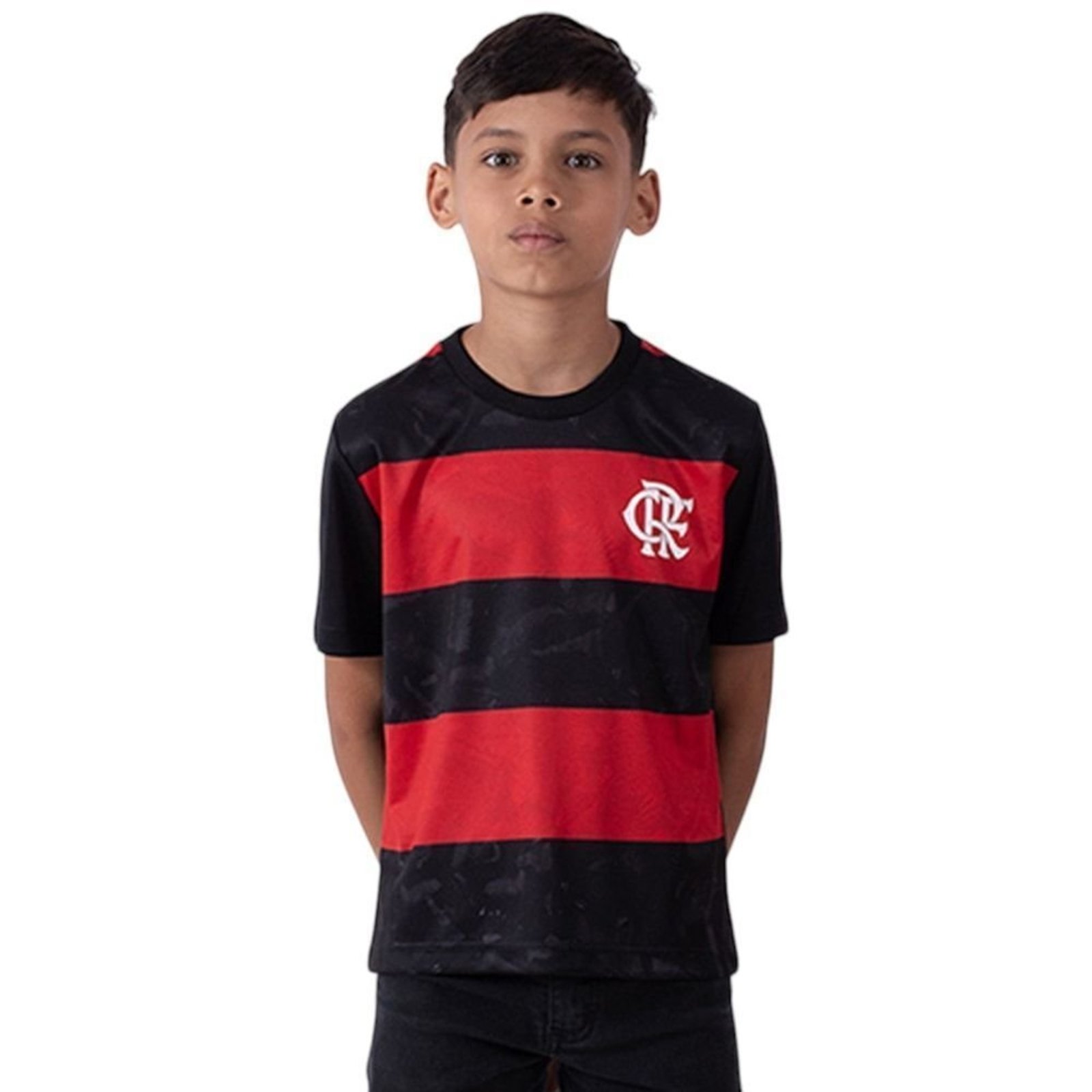 Infantil - Camisa Braziline Flamengo Torcer Juvenil - Preto - braziline