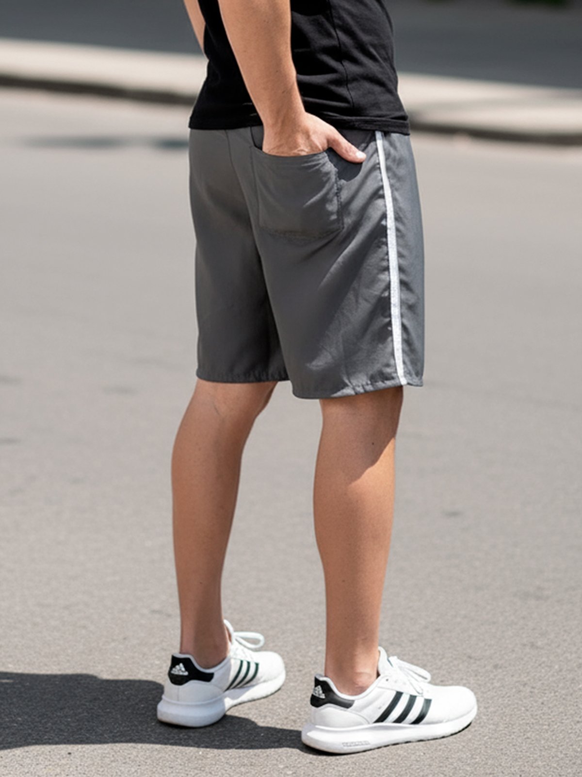 Bermuda Masculina Listra Lateral Frent's Short Tactel Academia Treino