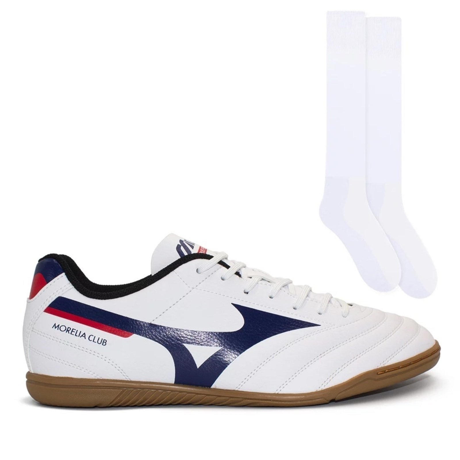 Chuteira Futsal Mizuno Masculina Morelia Club In + Meião Color Sports