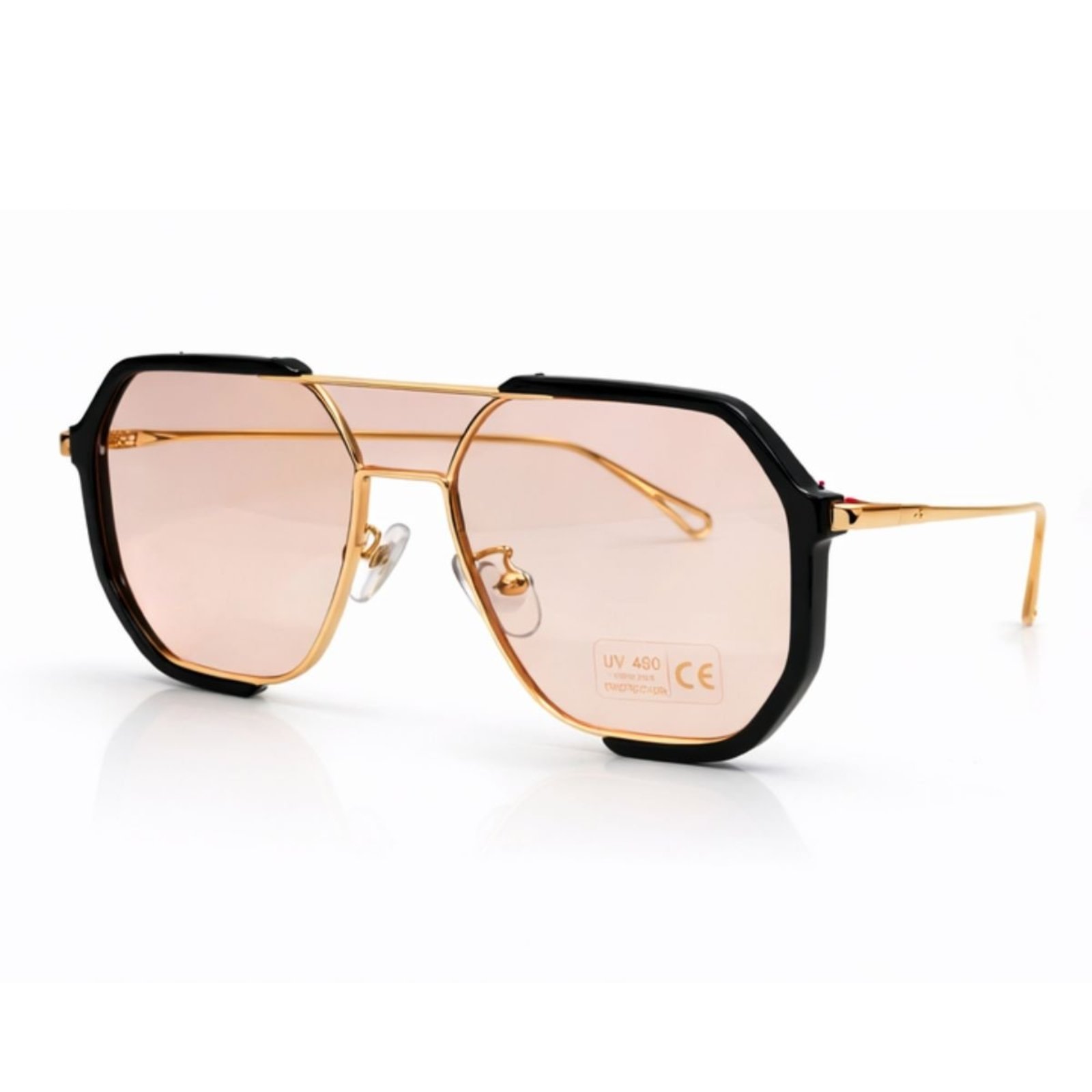 Óculos Oversized Premium Estilo Streetwear Retrô com Proteção UV400 Preto