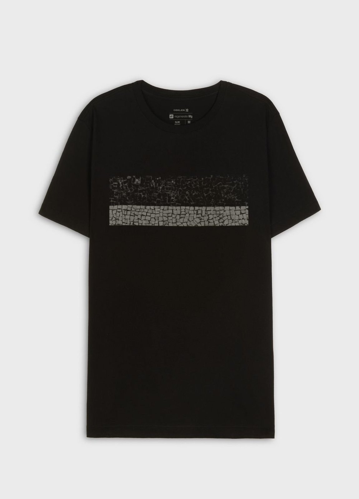 T-shirt vintage calçadão listrado OSKLEN