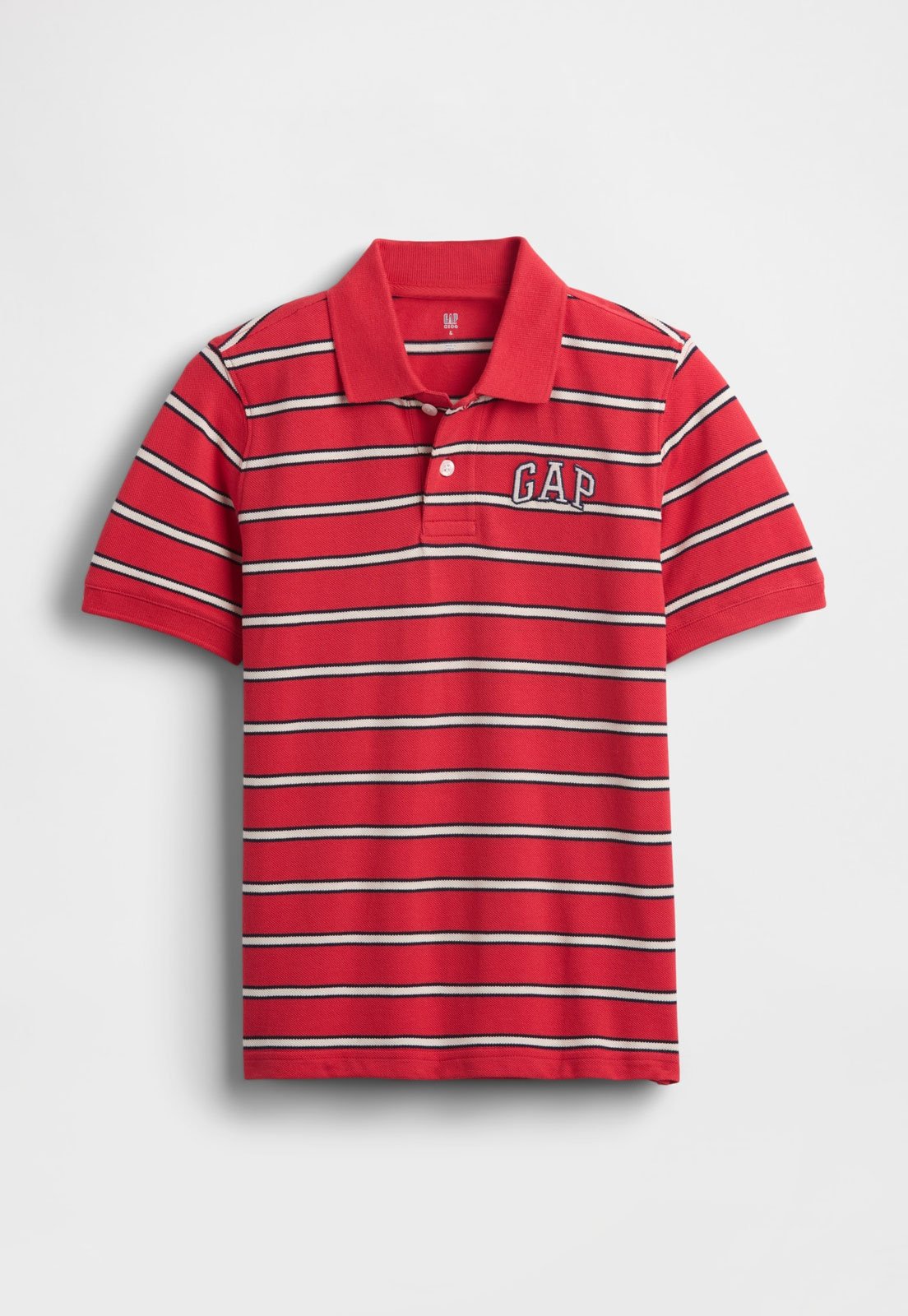 Infantil - Camiseta Polo GAP Listrada Vermelha