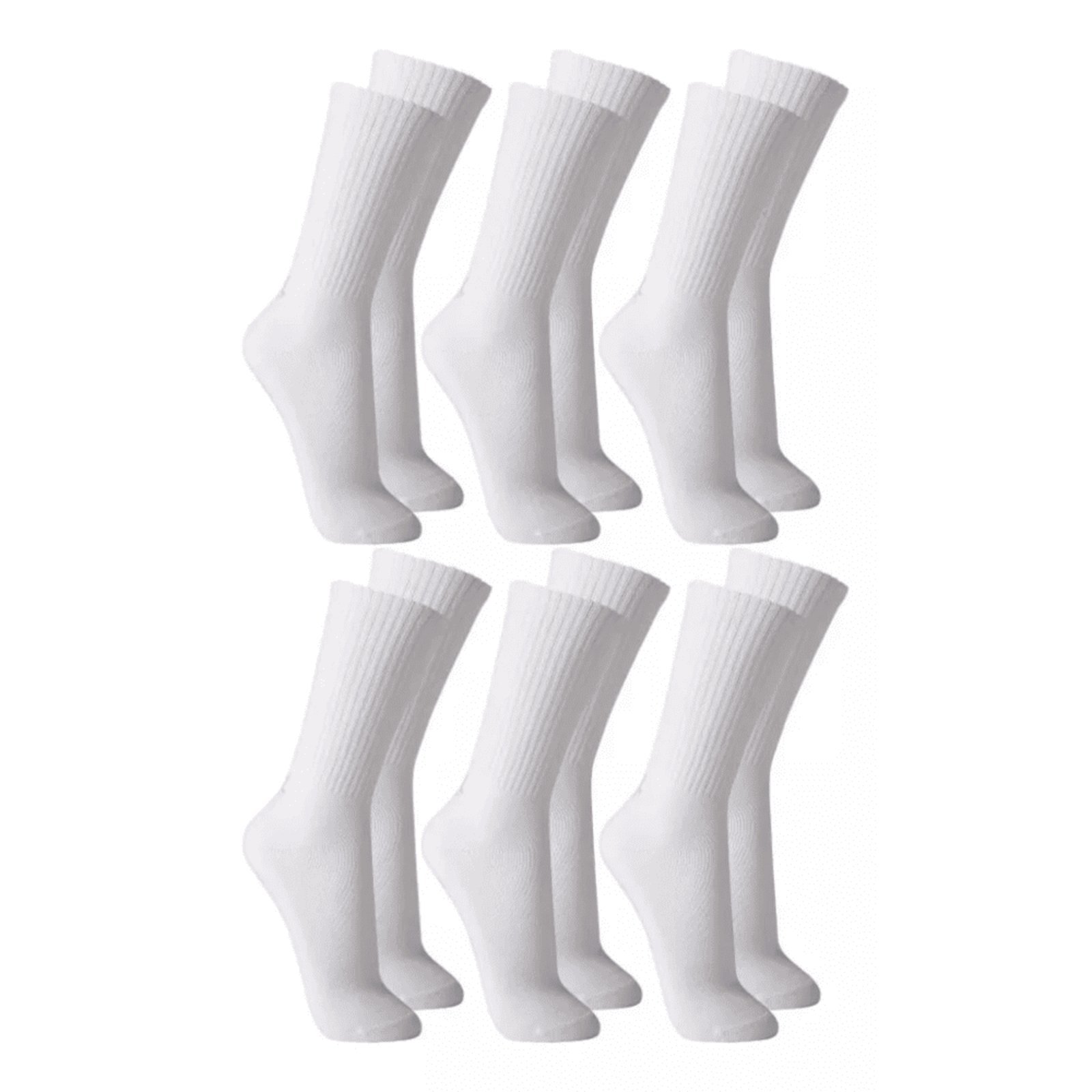Vista 2 Kit 6 Meias Lupo Sport Cano Longo 3292 Lupo branco
