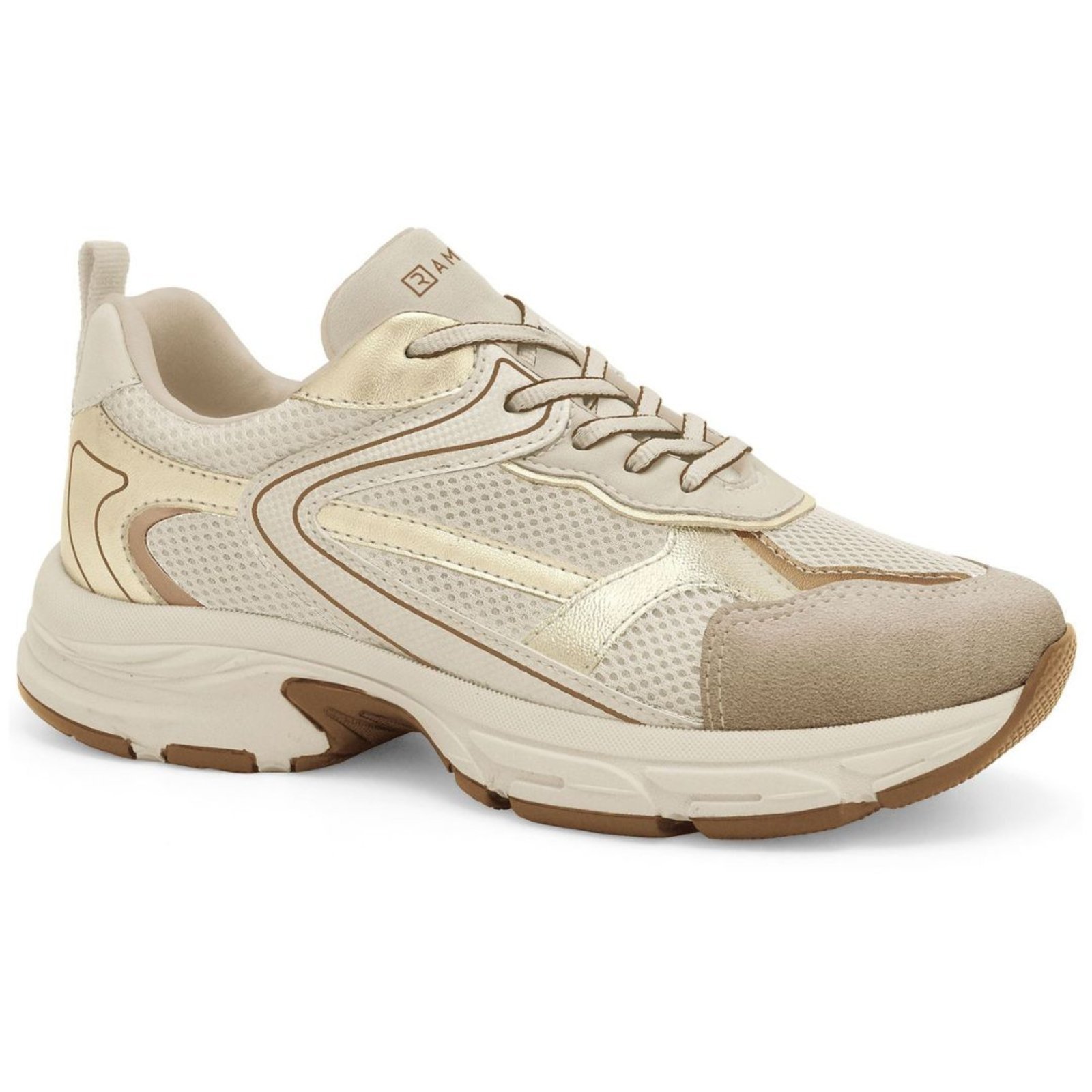 Tênis Feminino Ramarim Jogging Leve Casual Bege 2578203-2