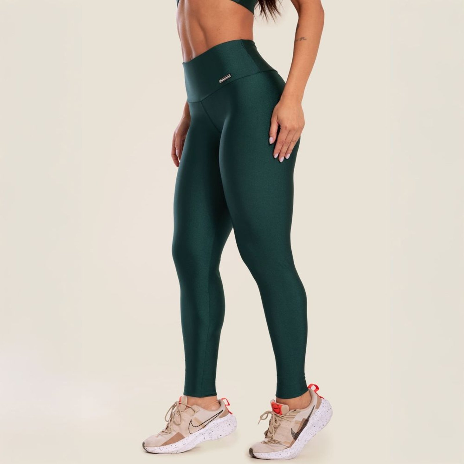 Legging Básica Verde Platinada Donna Carioca