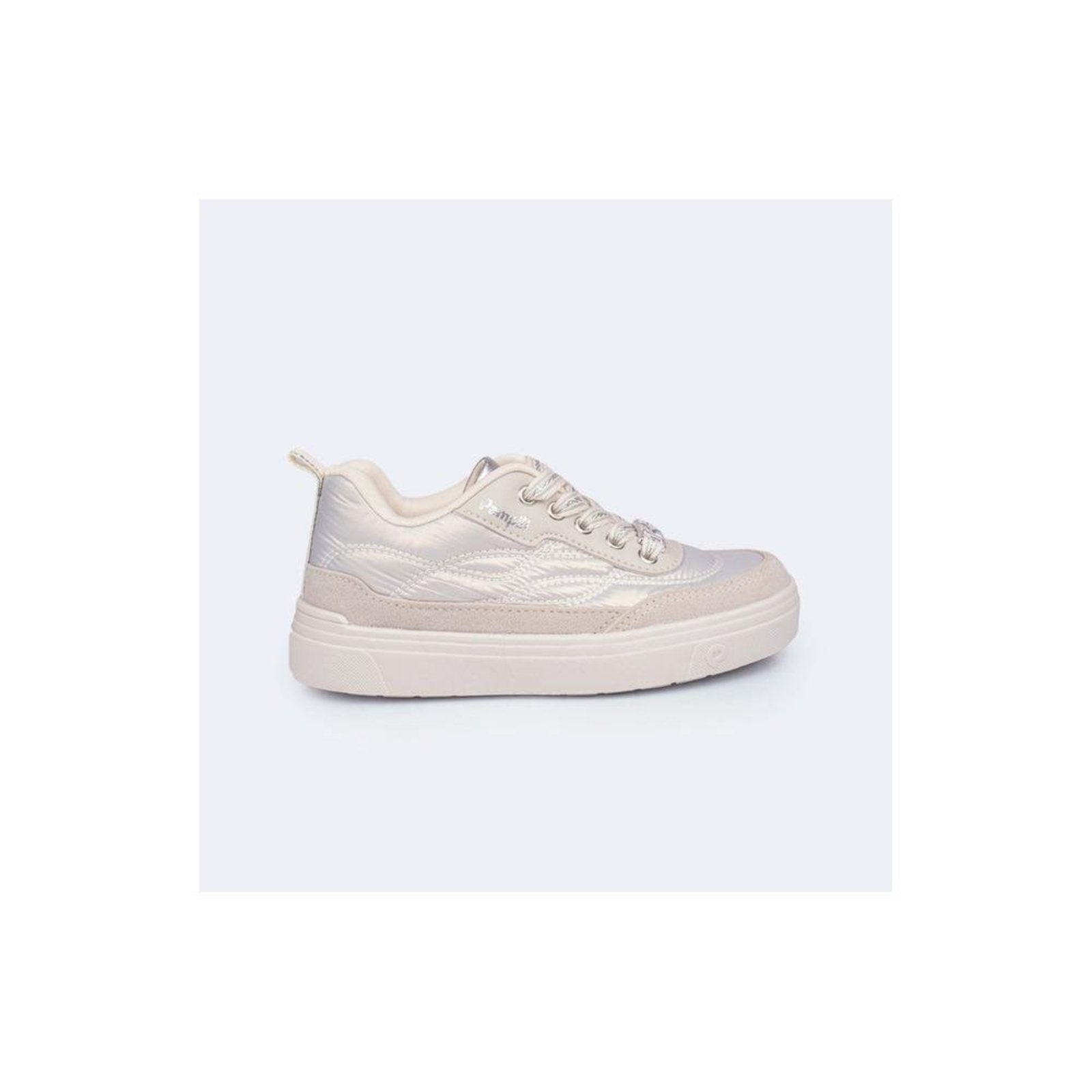 Infantil - Tênis Feminino Pampili Comfy Nude Prata 29 Nude