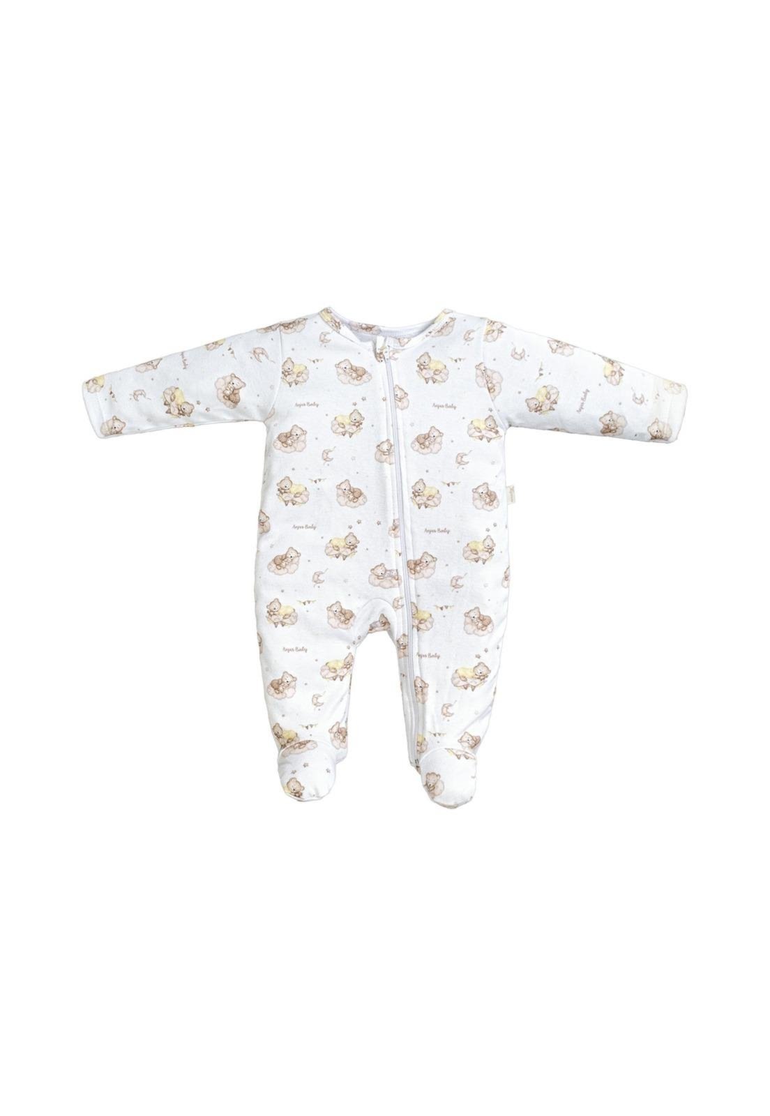 Infantil - Macacão Longo Estampado Menino Anjos Baby P Unico