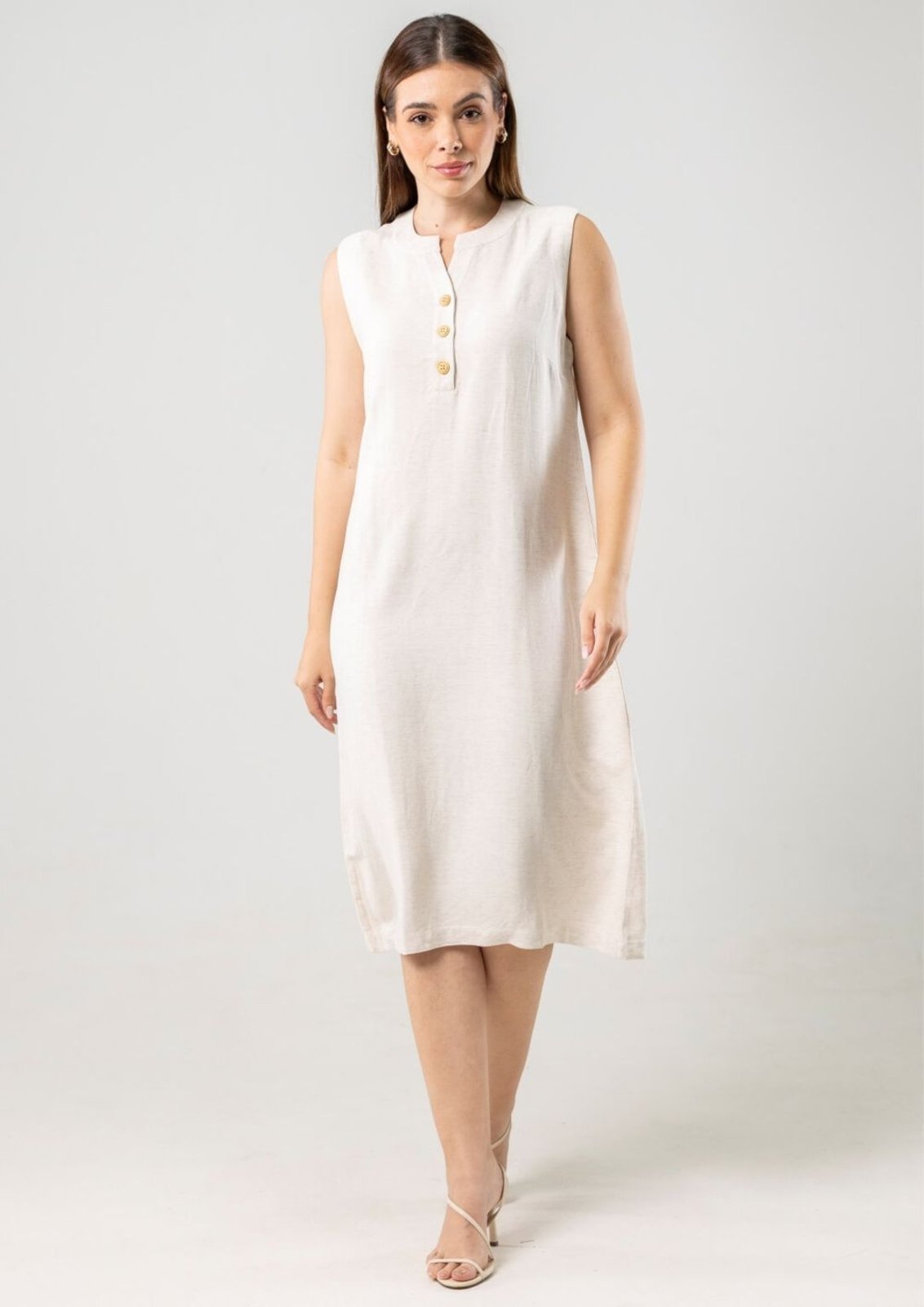 Vestido Regata Pau a Pique Viscolinho Cru OFF WHITE – PP Pau a Pique