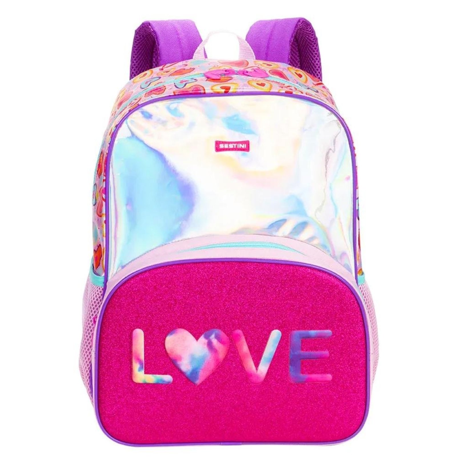Infantil - Mochila Sestini X Love Escolar Grande Colorido