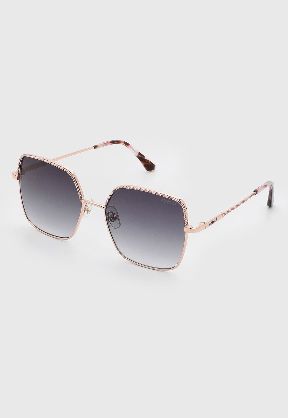 Óculos de Sol Feminino Colcci Geométrico Metal Rose