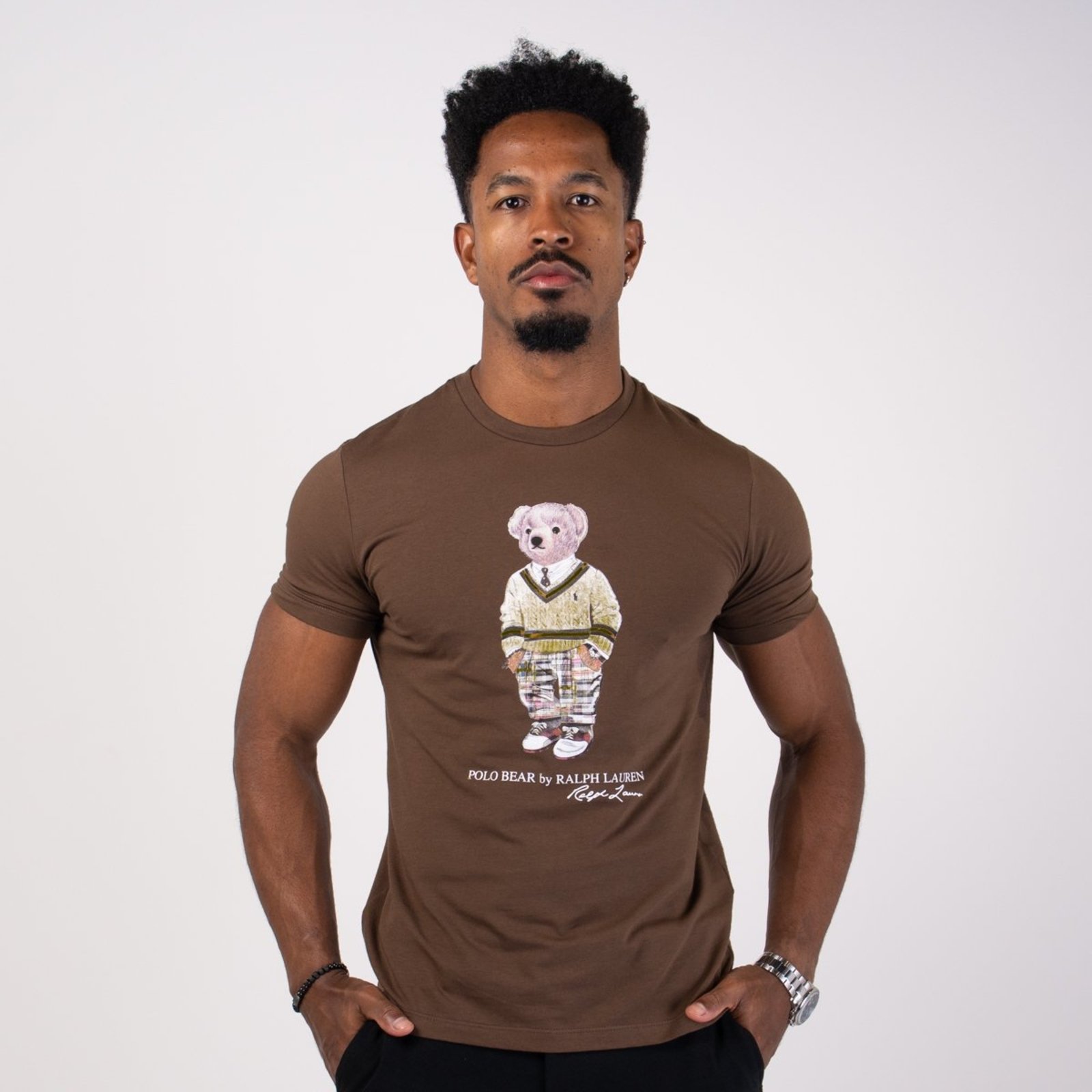 Camiseta RL Polo Bear Fleece Marrom