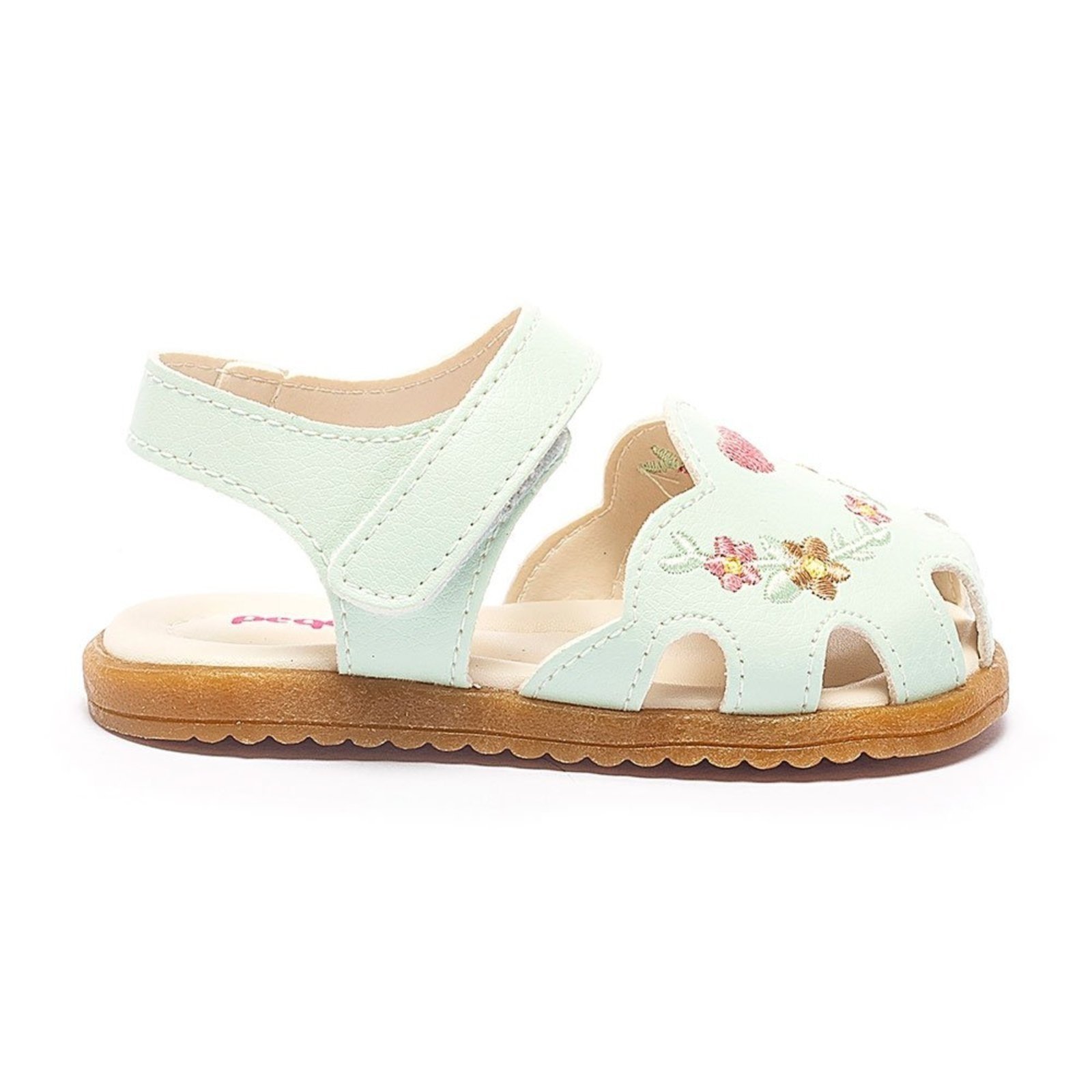 Infantil - Sandália Baby Floral com Coração