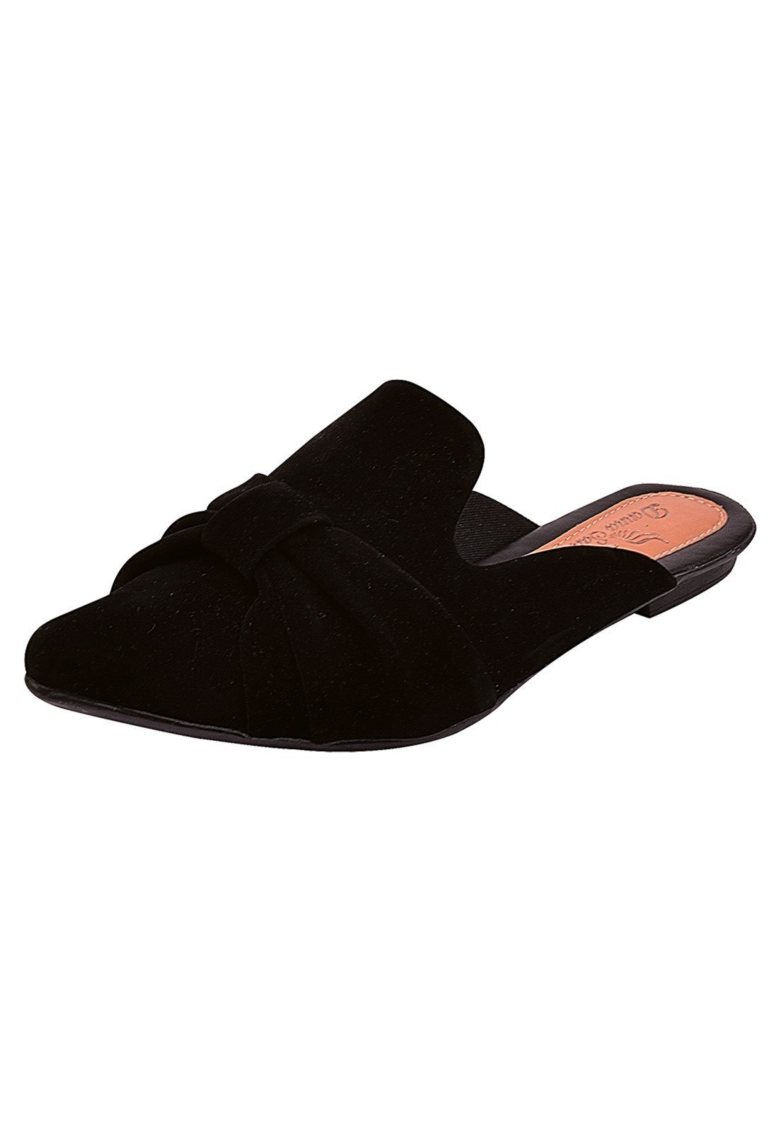 Sapatilha Mule Donna Santa Bico Fino Preto