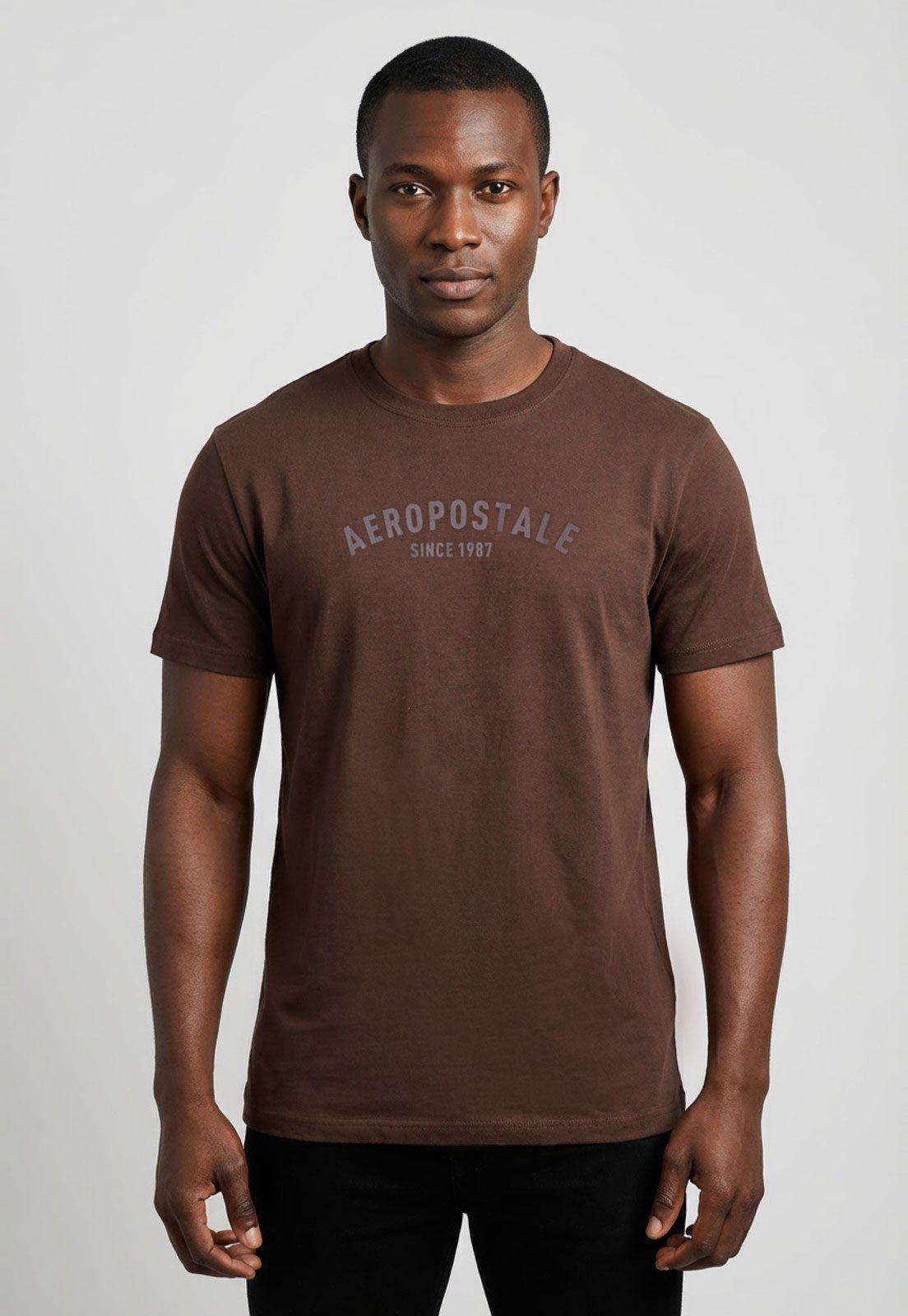 Camiseta Masculina Aeropostale Logo Marrom