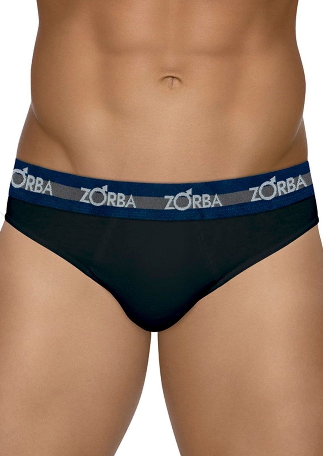 Vista 3 Kit com 4 Cuecas Slip Zorba 0764 GG branco Zorba branco