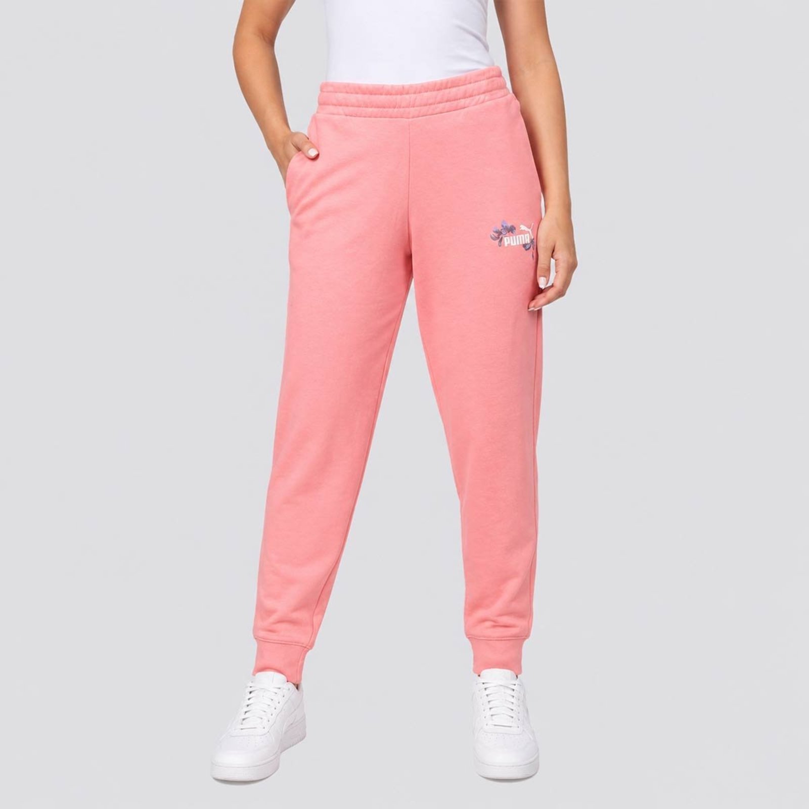 Calça Puma Ess Nature 2.0 Comfort Graphic Feminina Rosa