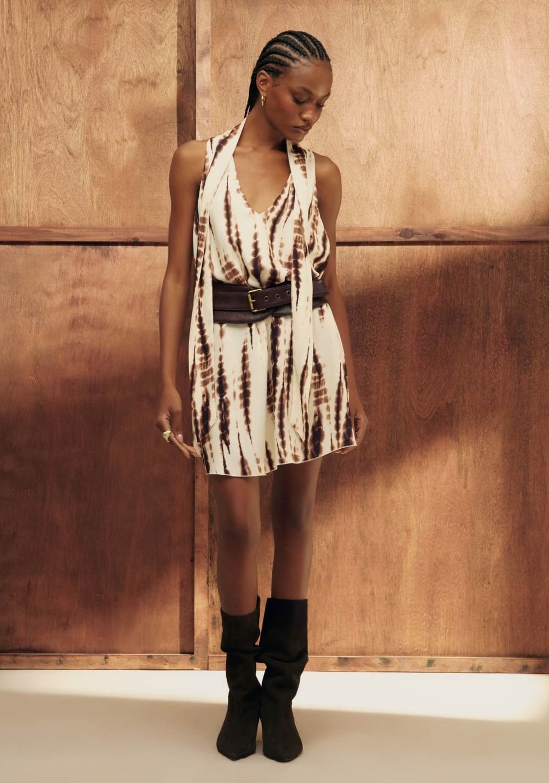 Vestido Curto Sem Manga Amplo Com Cinto My Favorite Things