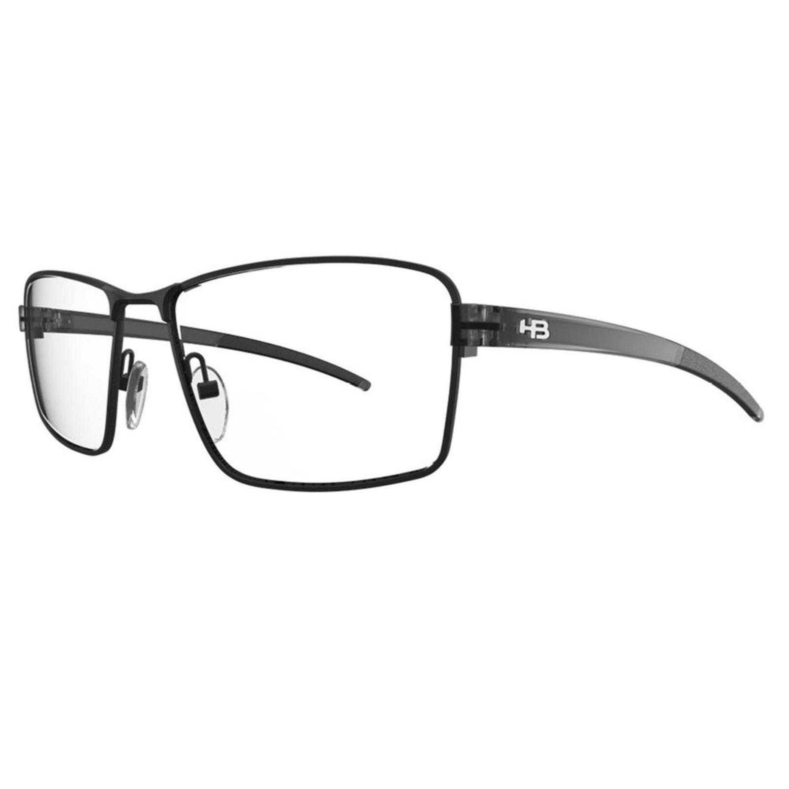 Armação HB Duotech 0427 Matte Graphite Black – Cinza 57