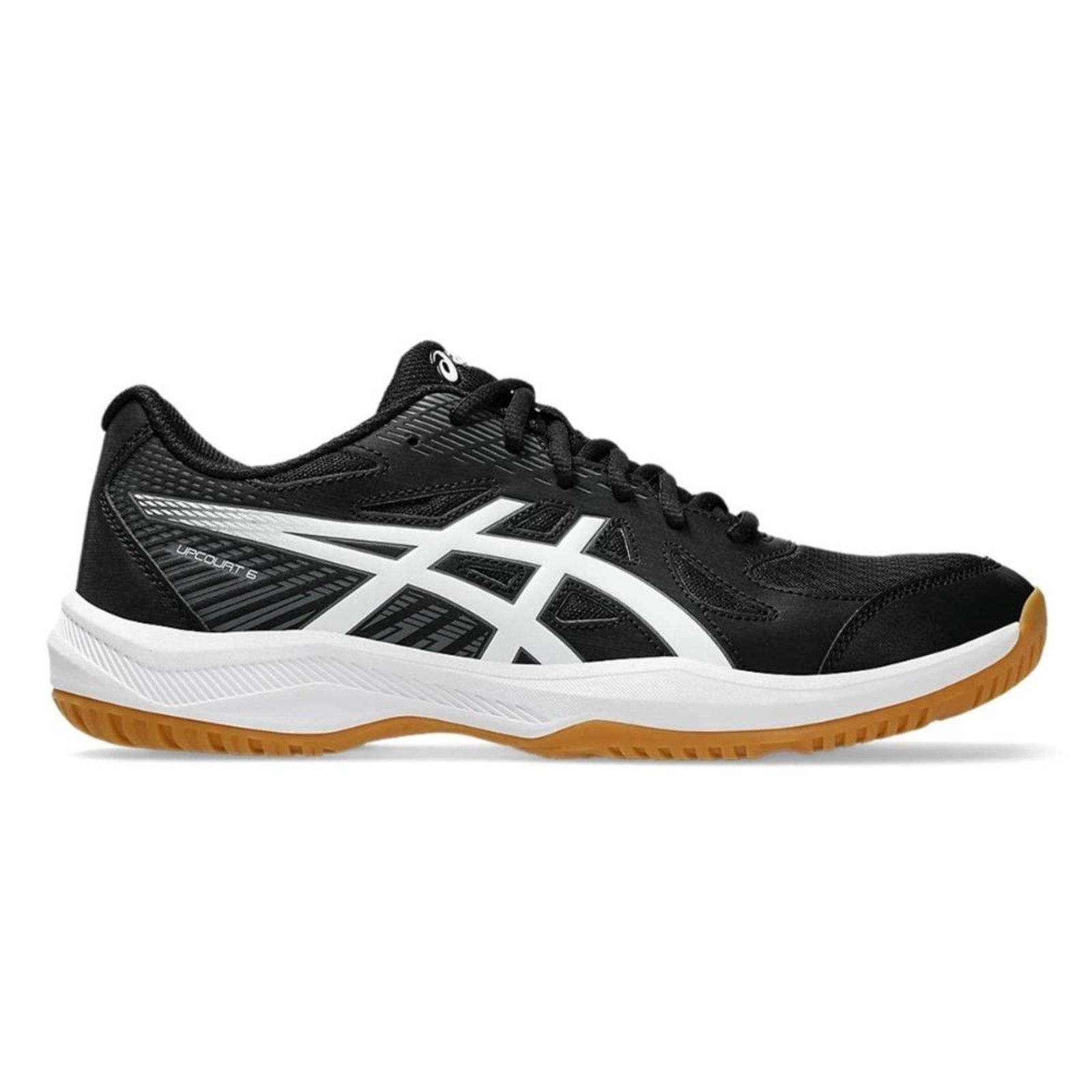 Vista 2 Tênis Asics Masculino Upcourt 6 Quadra preto preto